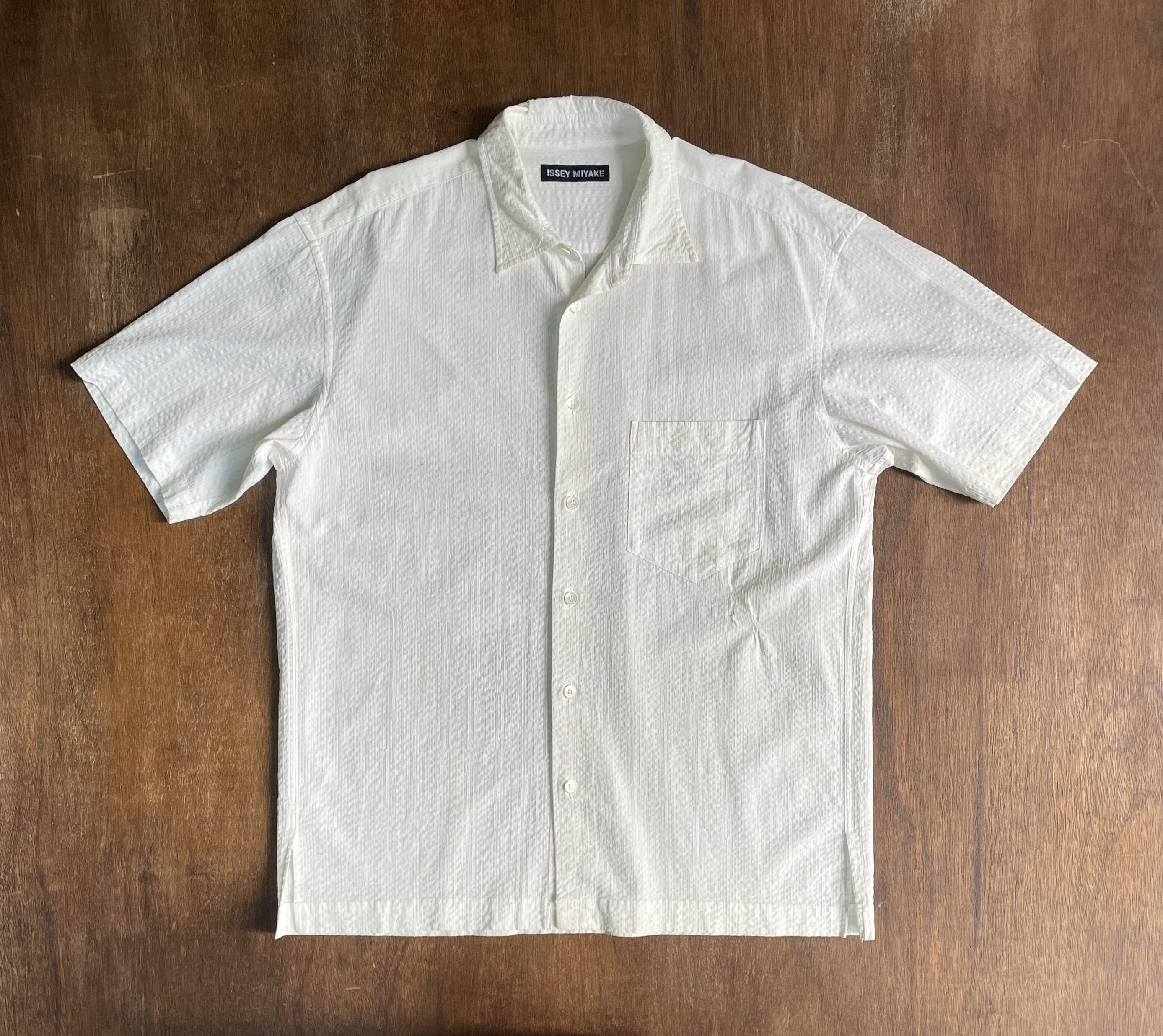 Issey Miyake ISSEY MIYAKE Classic White Short Sleeves Shirt Size US M / EU 48-50 / 2 - 1 Thumbnail