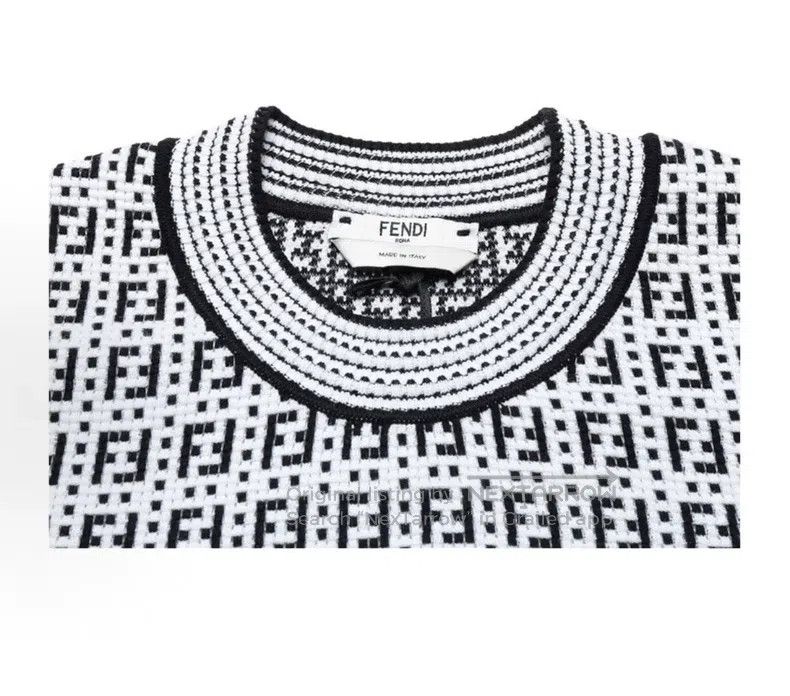 Fendi Fendi Letter Pattern Printed Round Neck Casual Short Dress Size XS / US 0-2 / IT 36-38 - 3 Thumbnail
