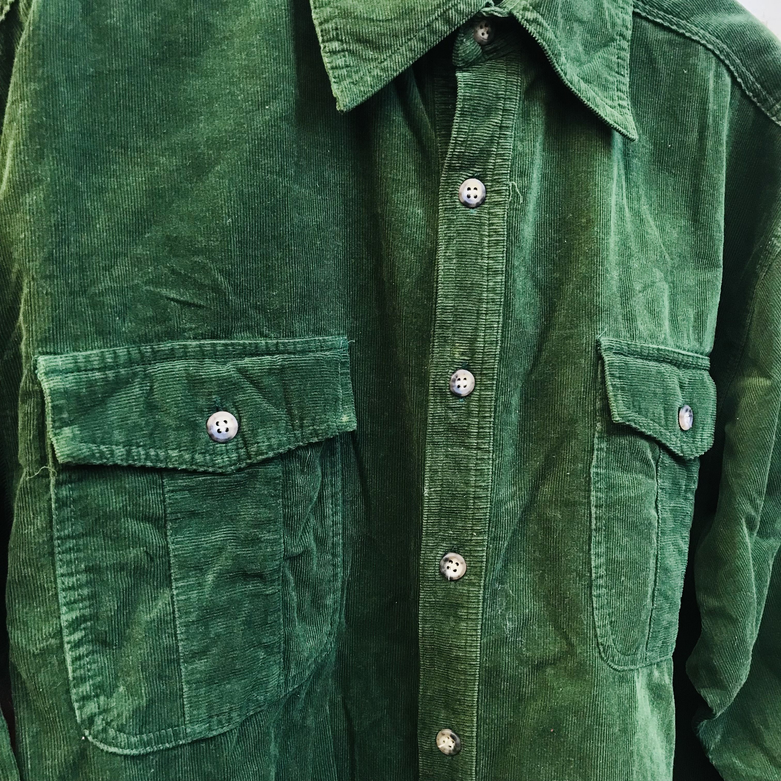 20471120 Vintage Monochrome Corduroy Shirt Size US M / EU 48-50 / 2 - 3 Thumbnail