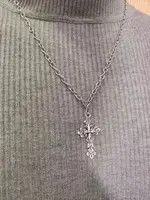 Vintage Cross Punk Necklace Chain Choker Size ONE SIZE - 2 Thumbnail