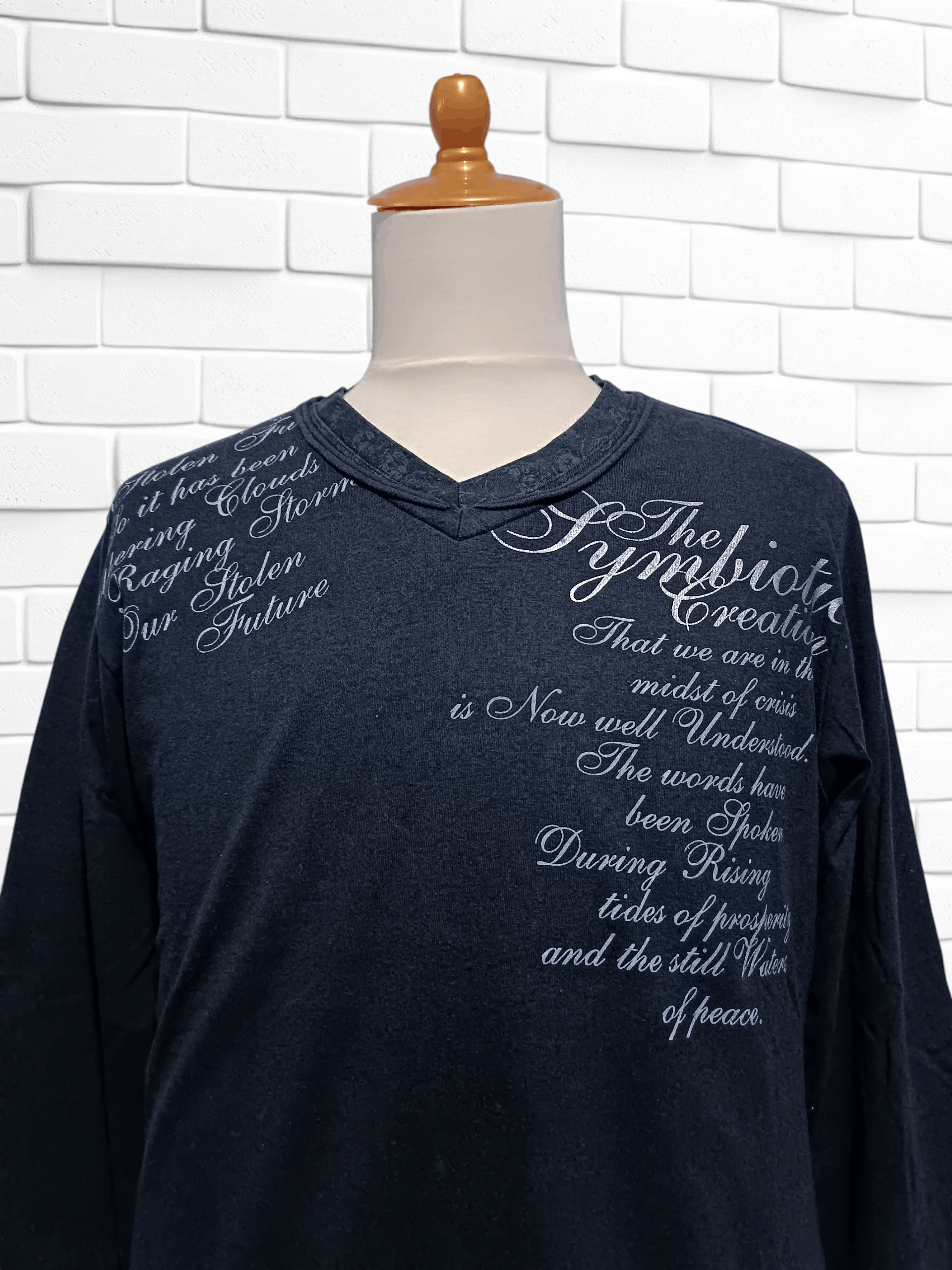 Japanese Brand Japanese Brand Double Layer Poem Tee Style Gothic Grunge Size US M / EU 48-50 / 2 - 2 Thumbnail