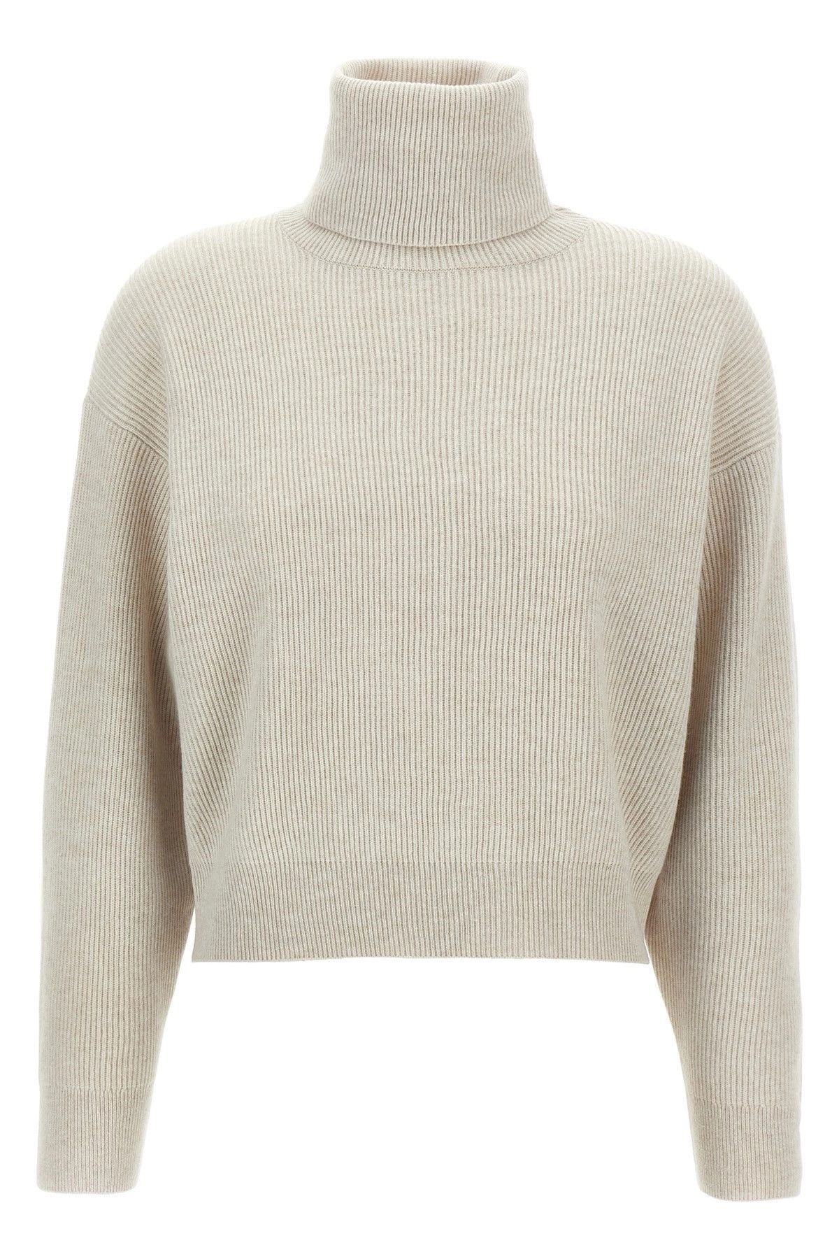 Ribbed turtleneck sweater