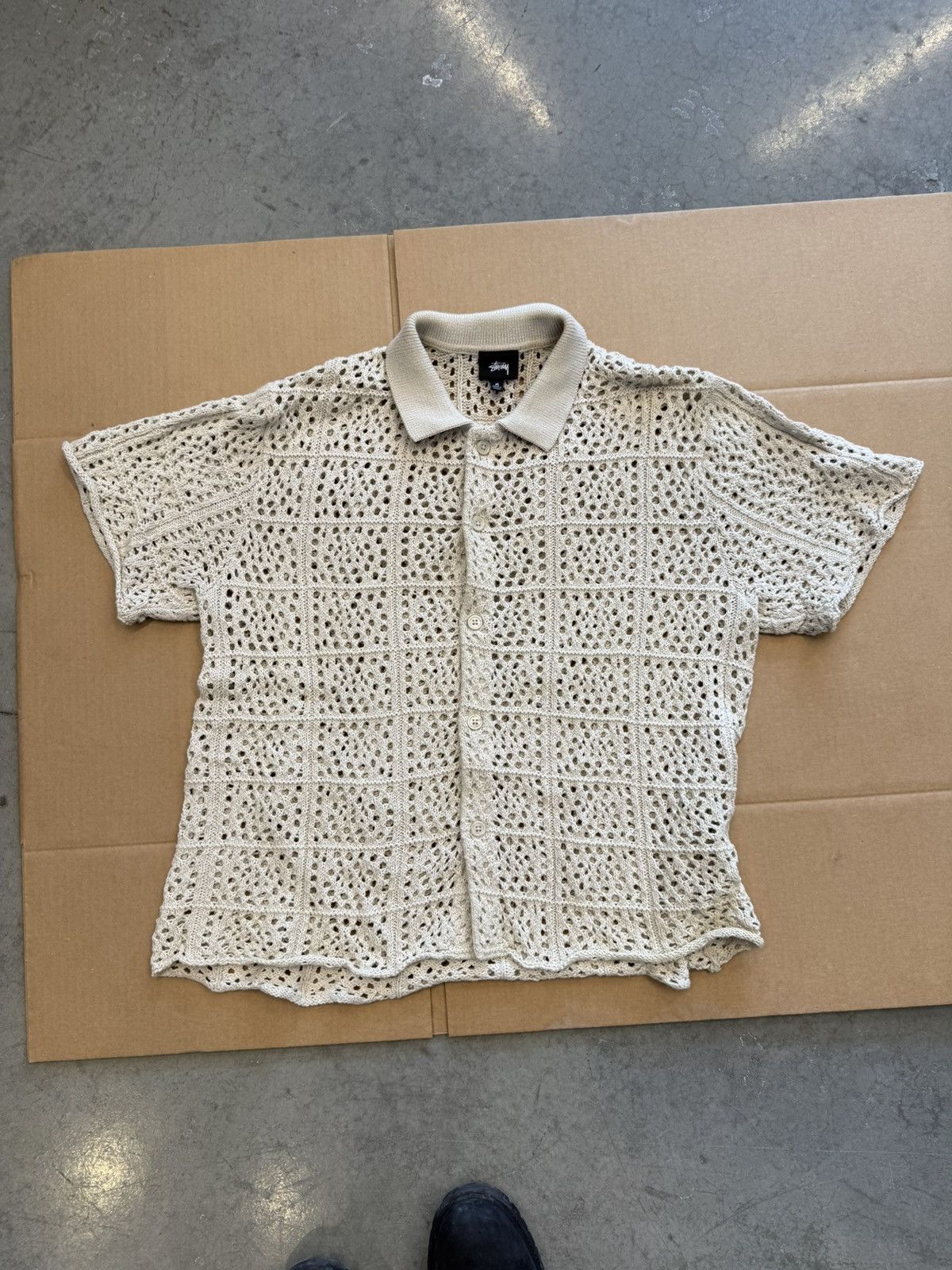 Stussy Stussy crochet button up- medium Size US M / EU 48-50 / 2 - 1 Thumbnail