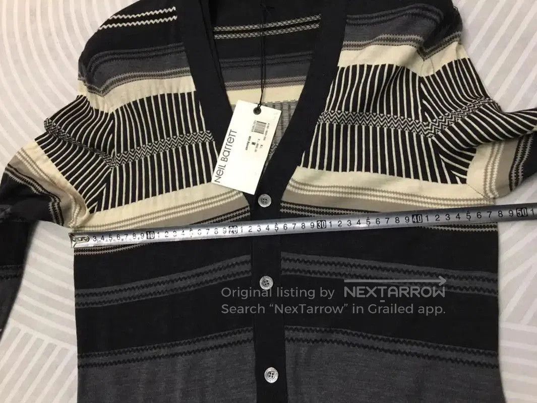 Neil Barrett Neil Barrett Striped Wool Cardigan for Men . Size US M / EU 48-50 / 2 - 6 Thumbnail