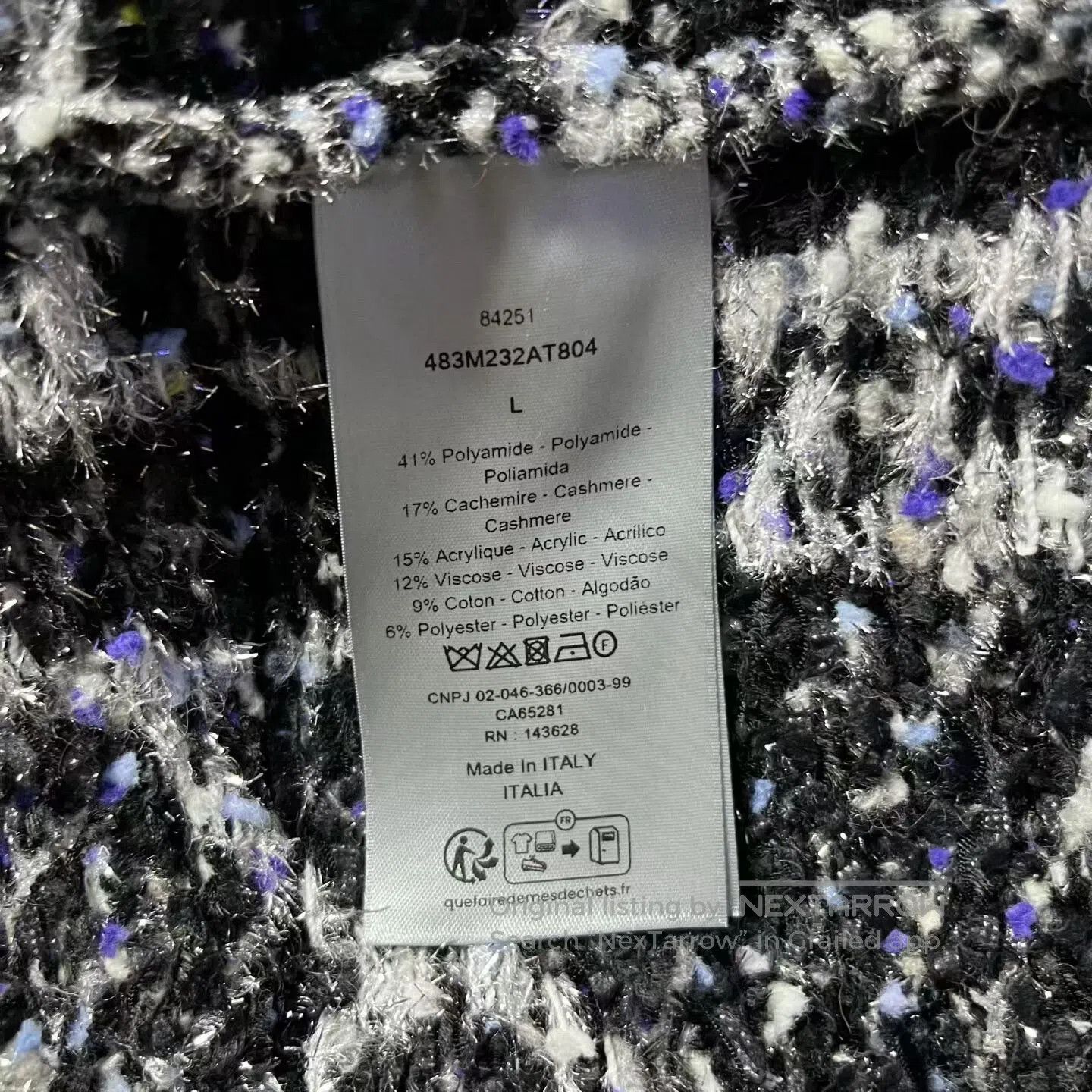 Dior Dior Tangui pattern V-neck long-sleeved cardigan knit swea Size US XS / EU 42 / 0 - 3 Thumbnail