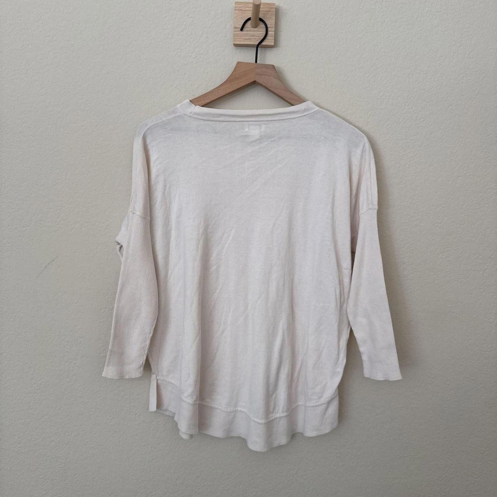 J.Crew J.Crew Crew Neck Sweater Women’s S Cream Merino Wool Size M / US 6-8 / IT 42-44 - 3 Thumbnail