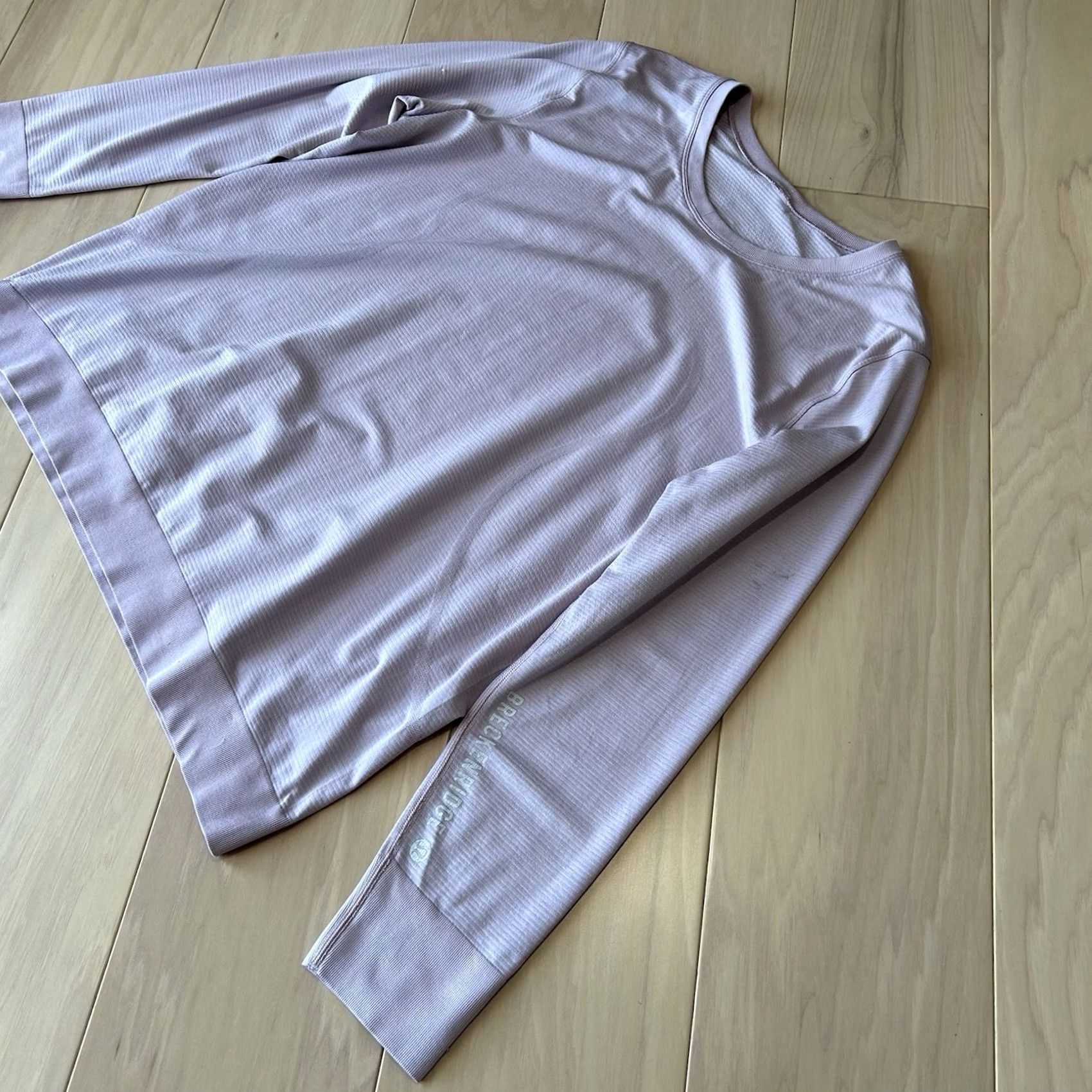 Lululemon VINTAGE Distressed Lululemon Swiftly Relaxed Top Long Sleeve Womens 14 Light Pink Size XXL / US 16-18 / IT 52-54 - 3 Thumbnail