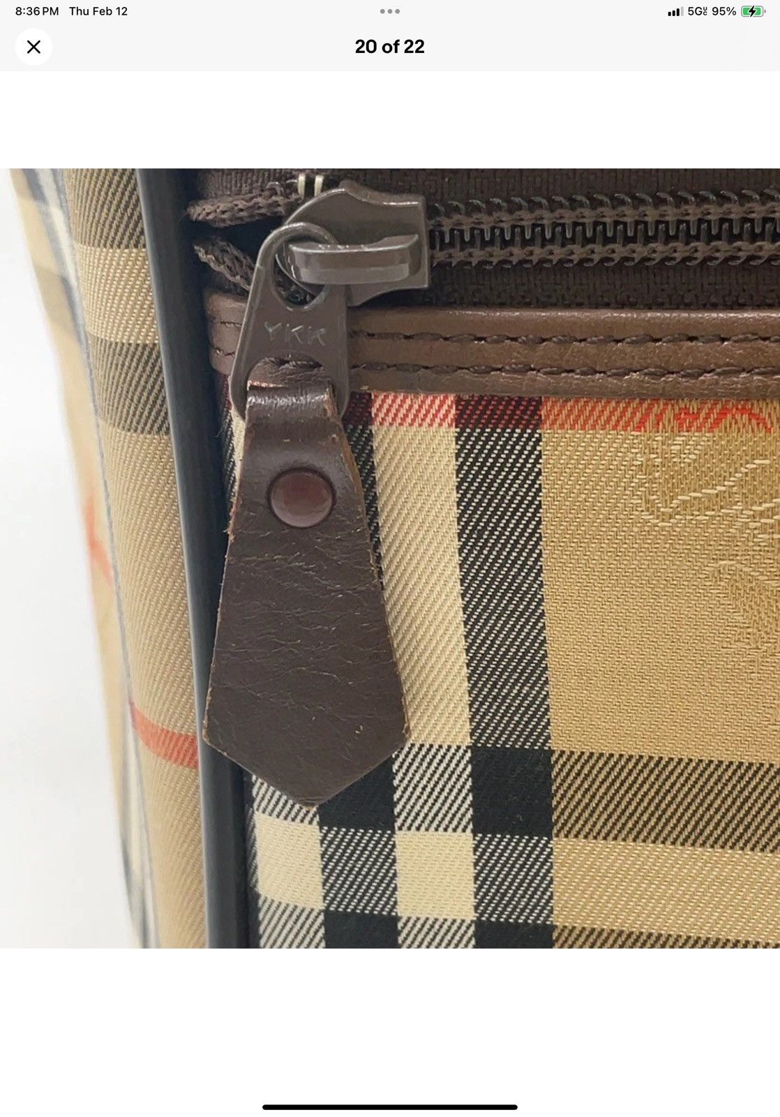Burberry 🧳🧳🧳Vintage BURBERRY🧳🧳🧳!!! Boston style bag 45 Nova Check Size ONE SIZE - 18 Thumbnail