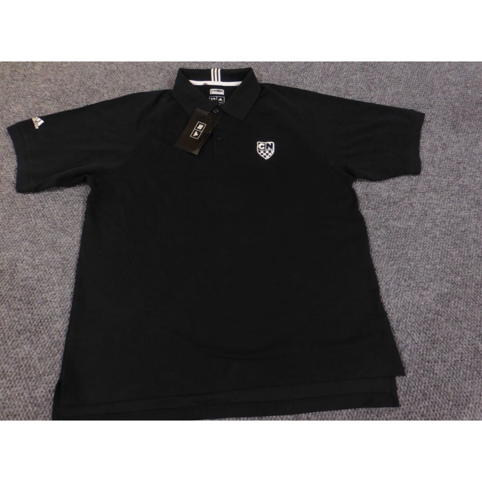 Adidas adidas Polo Shirt XL Mens Black Embroidered Classic Knit Cotton Short Sleeve Golf Vintage (No) N/A Size US XL / EU 56 / 4 - 4 Thumbnail