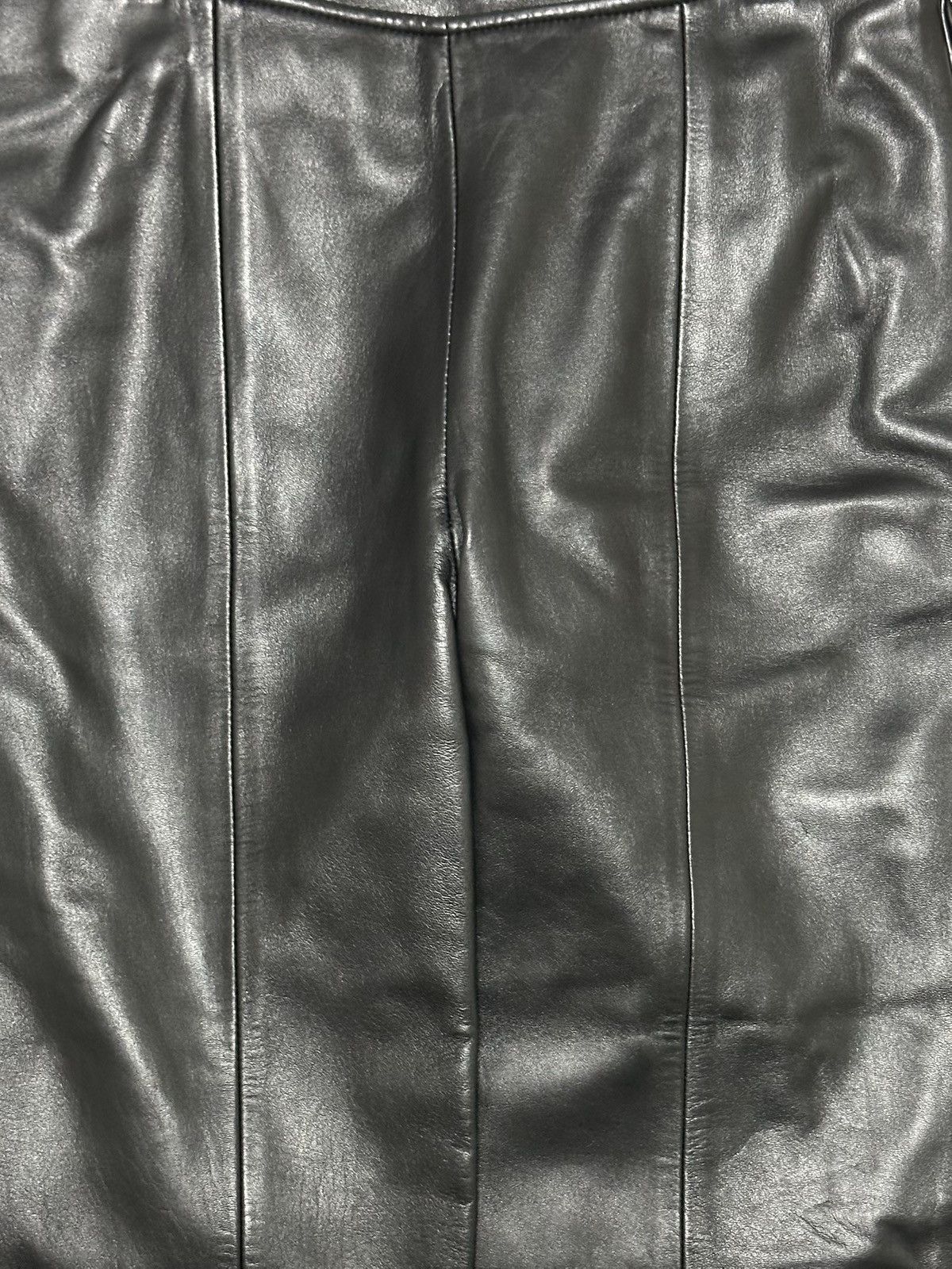 Loewe LOEWE Vintage Lamb Leather Straight Leg Pants Size 26" / US 2 / IT 38 - 4 Thumbnail