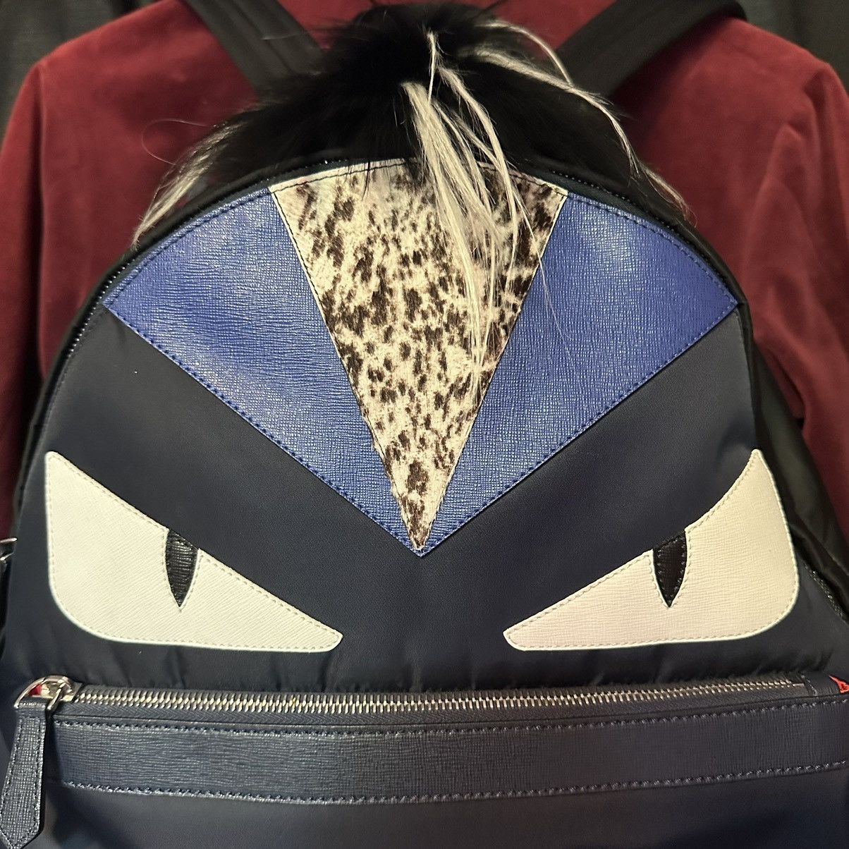 Fendi (RARE) Fendi Monster Backpack With Mohawk and Fur Size ONE SIZE - 2 Thumbnail