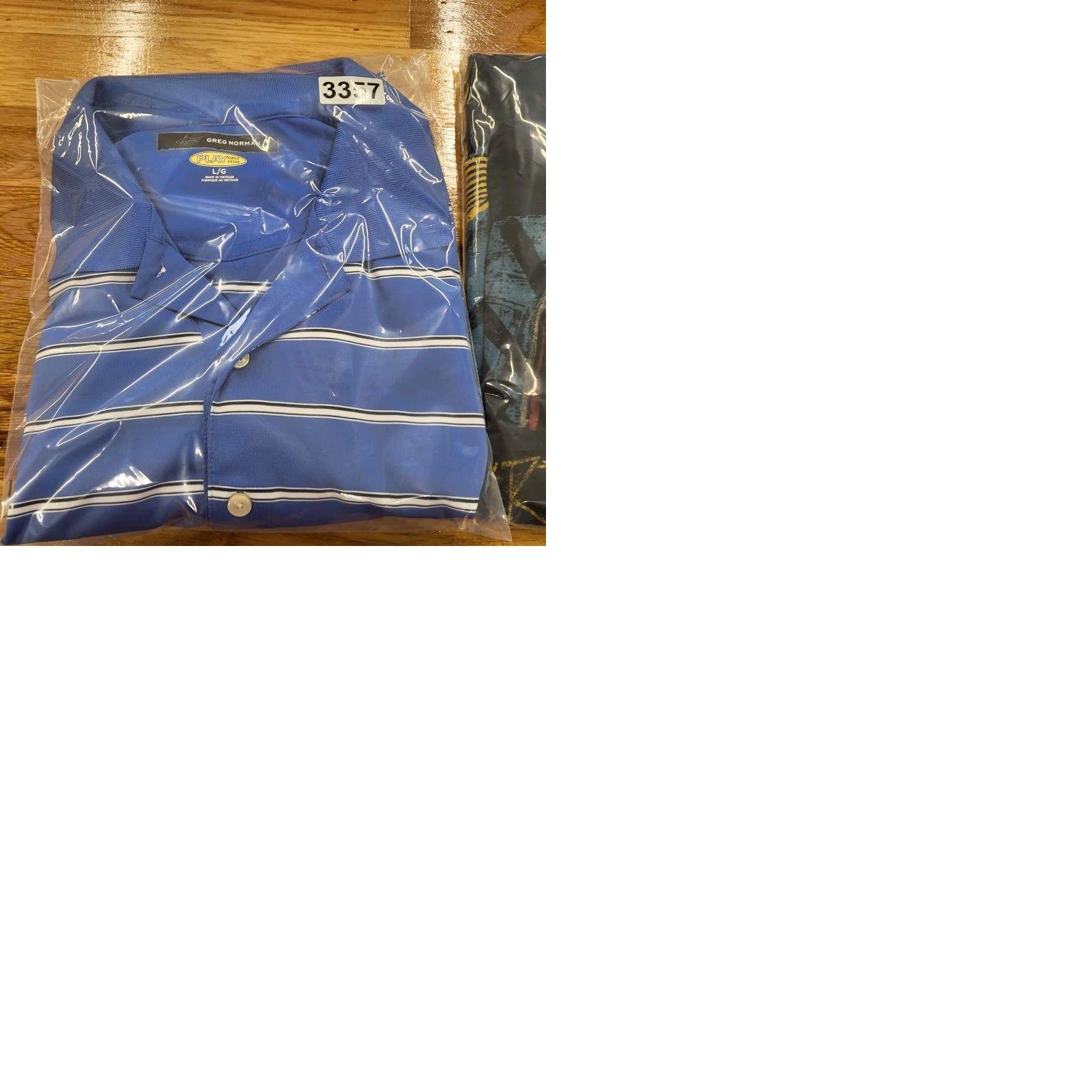 Vintage Greg Norman PlayDry Polo Shirt Men's L Golf Blue Striped Short Sleeve Size US L / EU 52-54 / 3 - 9 Thumbnail