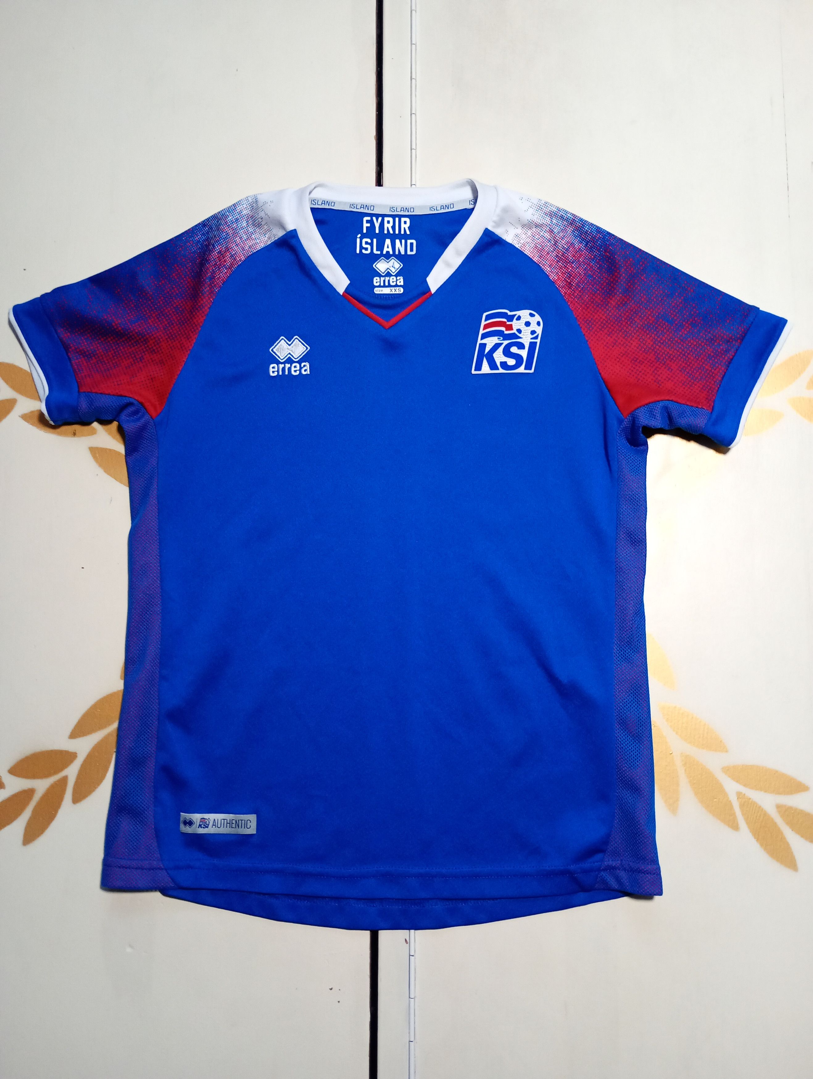 Errea Errea Fyrir Island KSI Jersey 2018-2019 Size US XXS / EU 40 - 2 Thumbnail