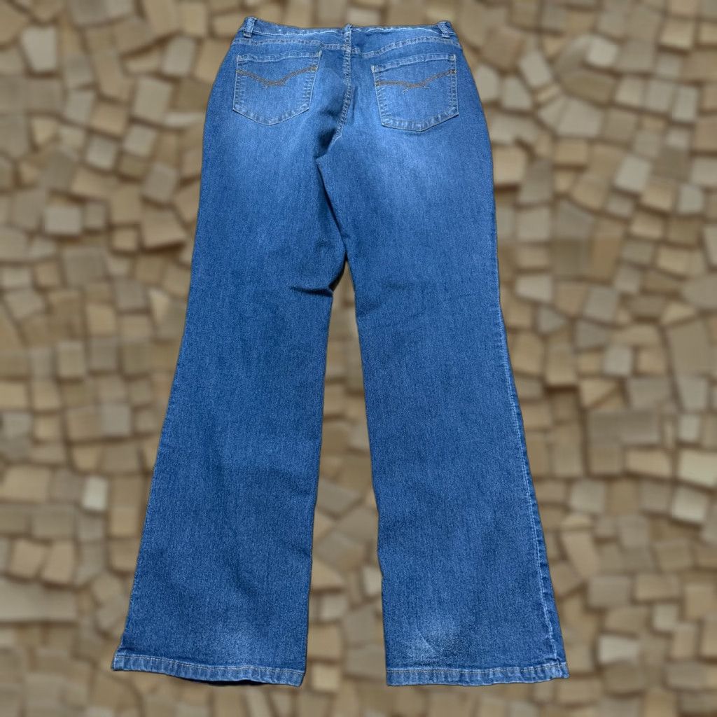 Vintage Christopher & Banks Jeans Womens 8 Short Blue Denim Straight Leg Jeans Ladies Regular 5-Pocket Zip Machine Washable Vintage No Size 30" / US 8 / IT 44 - 1 Thumbnail