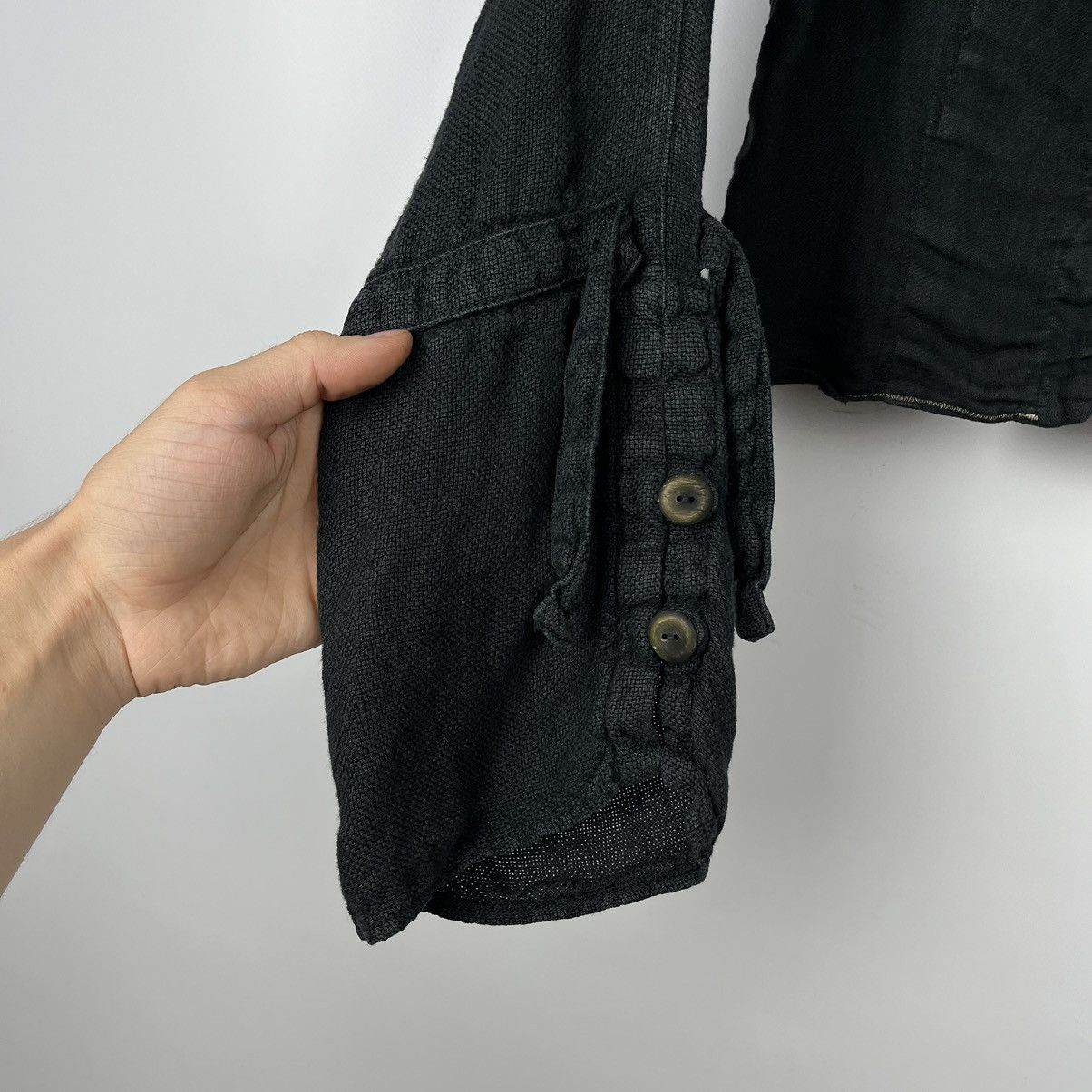 If Six Was Nine Avant-Garde Ewa I Walla linen cotton ladies gothic cardigan Size M / US 6-8 / IT 42-44 - 9 Thumbnail
