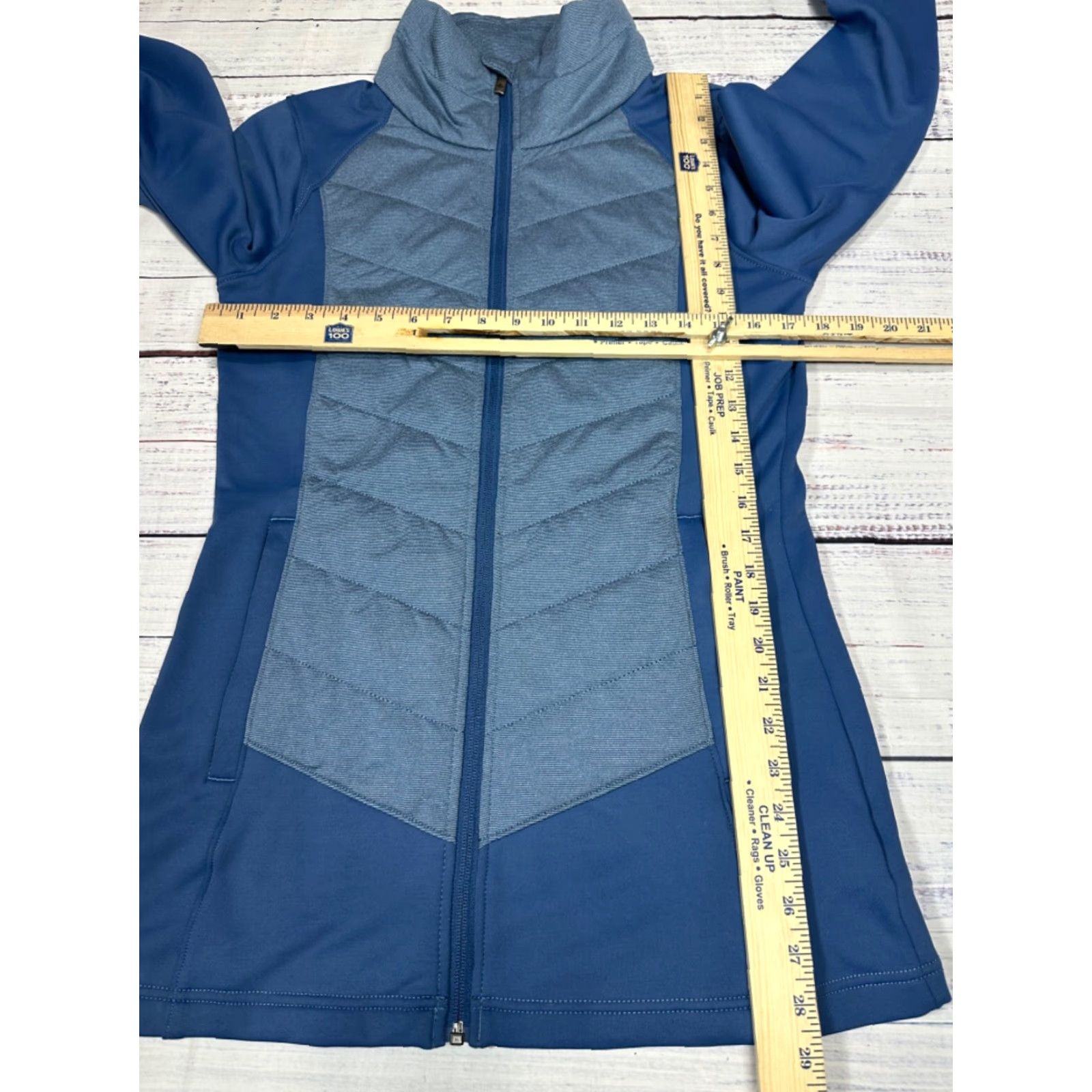 Vintage Columbia Women’s Full Zip Knit Jacket Size S Blue Pockets Mock Neck Long Slv Jacket Size S / US 4 / IT 40 - 2 Thumbnail