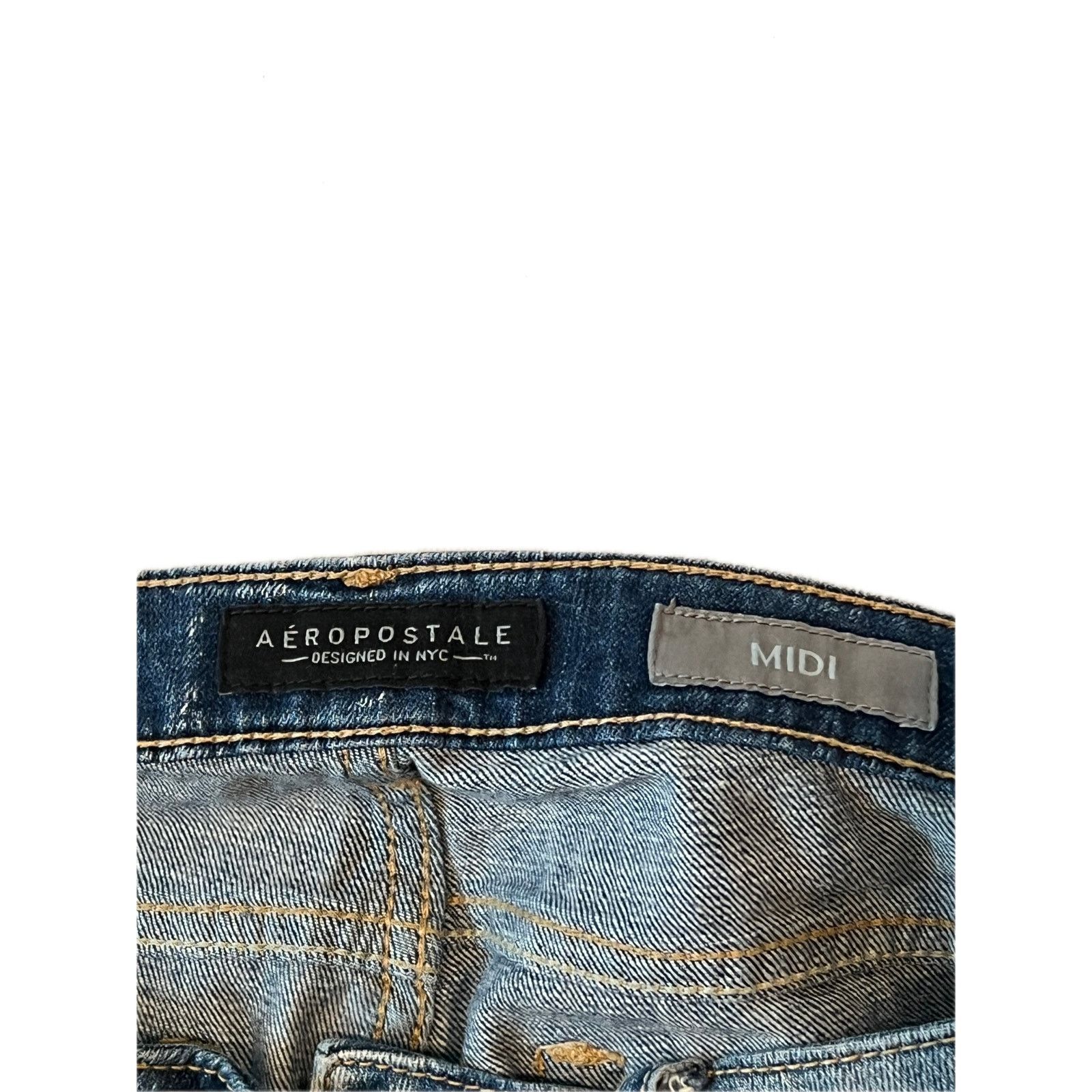Aeropostale Aeropostale Midi Daisy Dukes Cut Jean Shorts Wom Sz S 4 Size 27" / US 4 / IT 40 - 3 Thumbnail