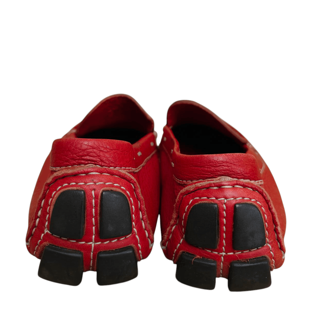 Prada Prada Red Leather Loafers Size US 5.5 / IT 35.5 - 8 Thumbnail