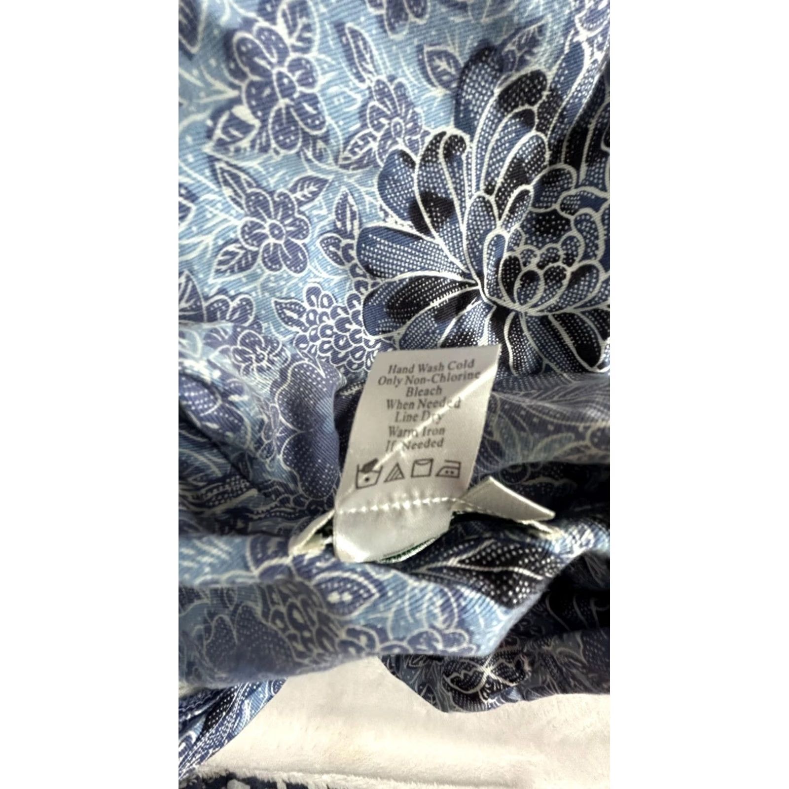 Coldwater Creek Coldwater Creek Womens Blue Floral Beaded Button-Front Jacket Medium Lightweight Size M / US 6-8 / IT 42-44 - 4 Thumbnail