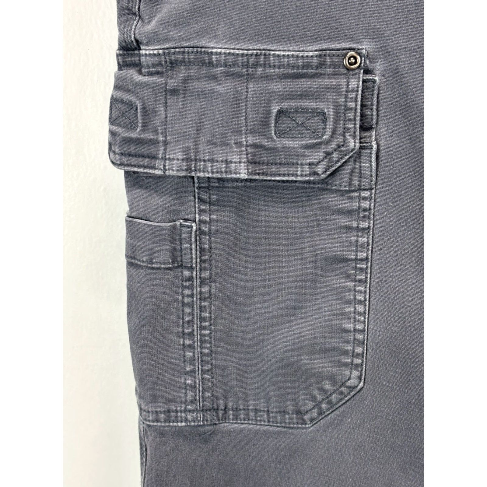 Vintage Duluth Trading 40X32 (39x30) Grey Relax Fit Fire Hose Flex Cargo Pants Workwear Size US 39 - 5 Thumbnail
