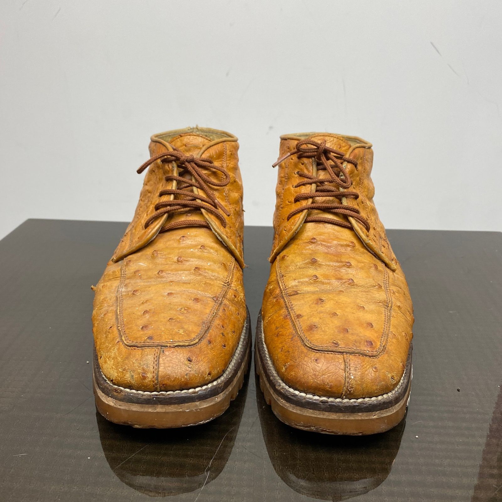 Belvedere Belvedere Ostrich Leather Lace Up Ankle Boots Men's 9 Size US 9 / EU 42 - 2 Thumbnail