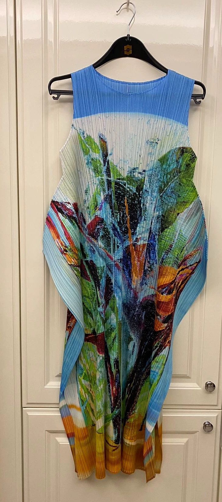 Issey Miyake Issey Miyake size:3 Blue southern ice flower kelp dress Size S / US 4 / IT 40 - 3 Thumbnail