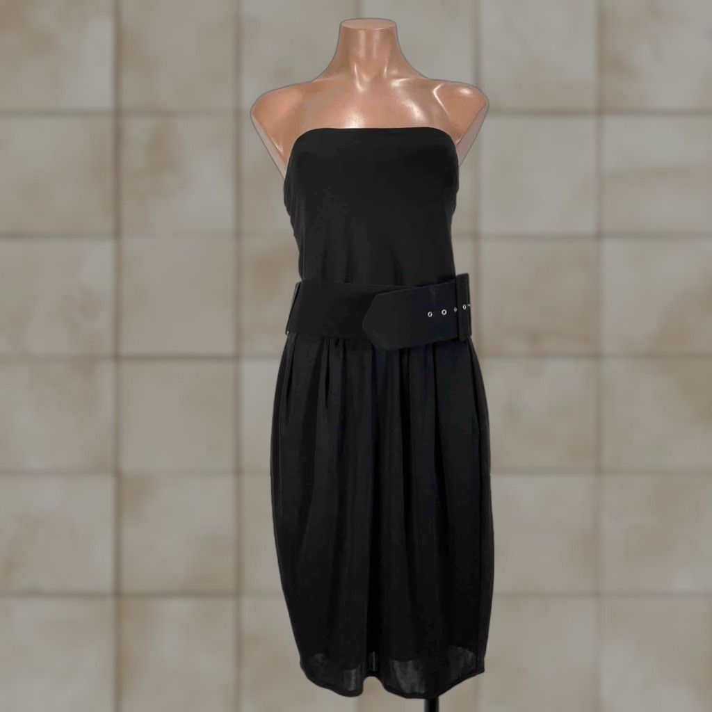 mini navy blue dress NALA FRENCH NAVY GATHERED MINI DRESS