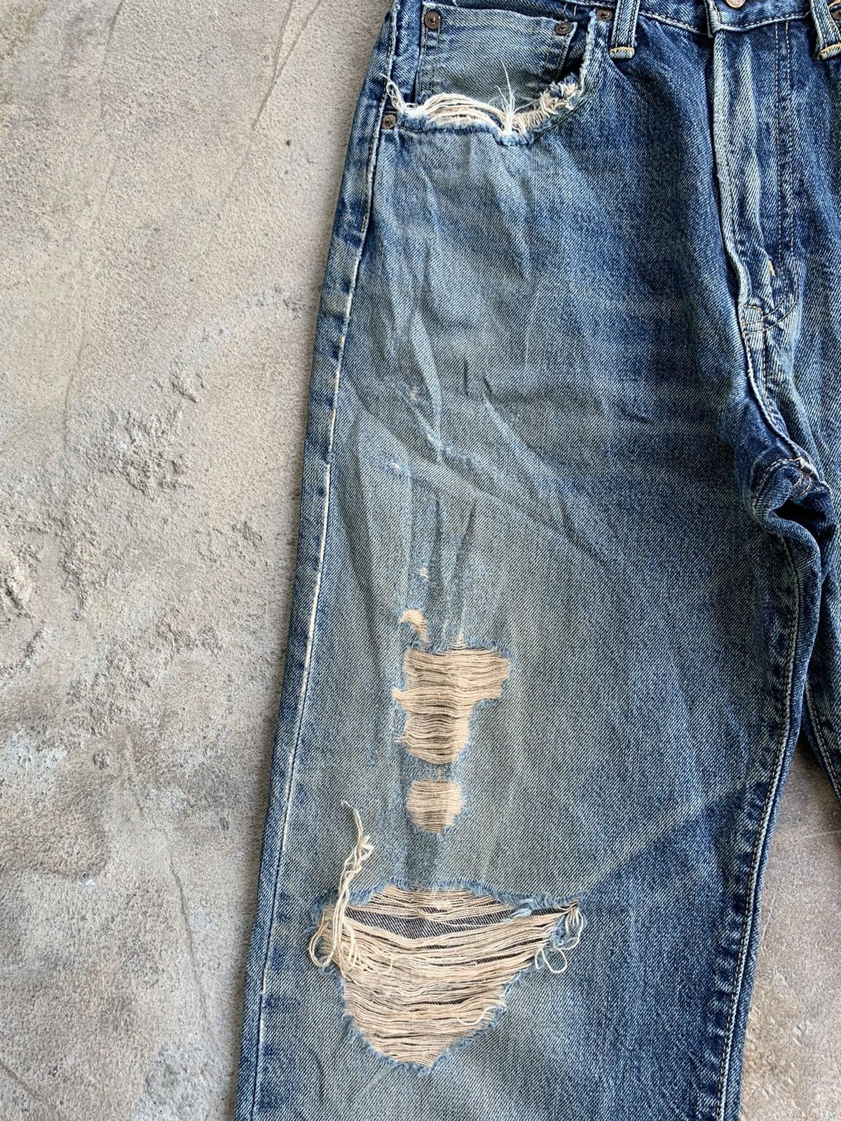 Edwin × If Six Was Nine Vintage Distressed Edwin 505 Redline Selvedge Denim Size US 27 - 9 Thumbnail