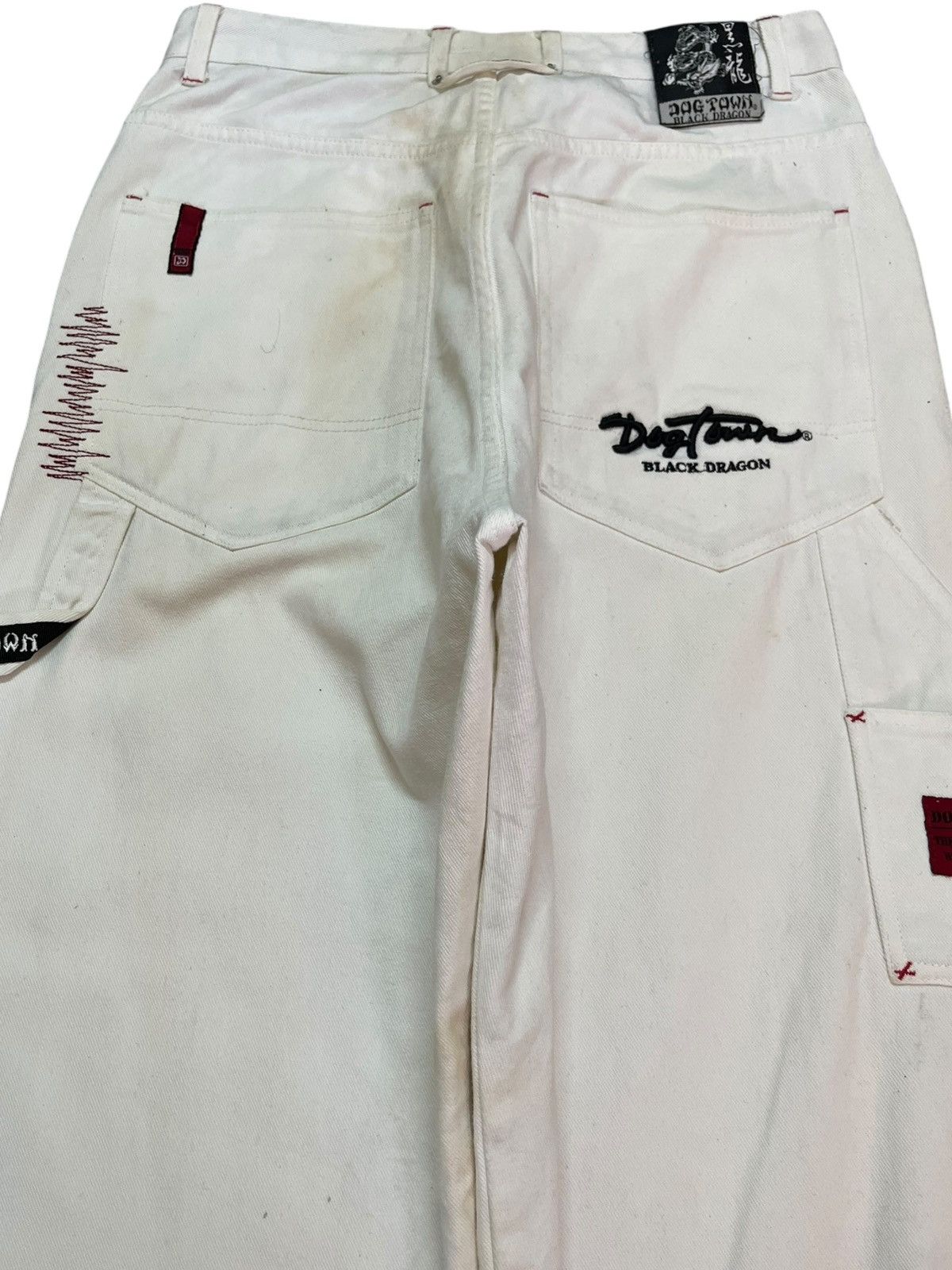 Dogtown Vintage Dogtown Black Dragon Baggy Skate Double Pocket Denim Size US 31 - 8 Thumbnail