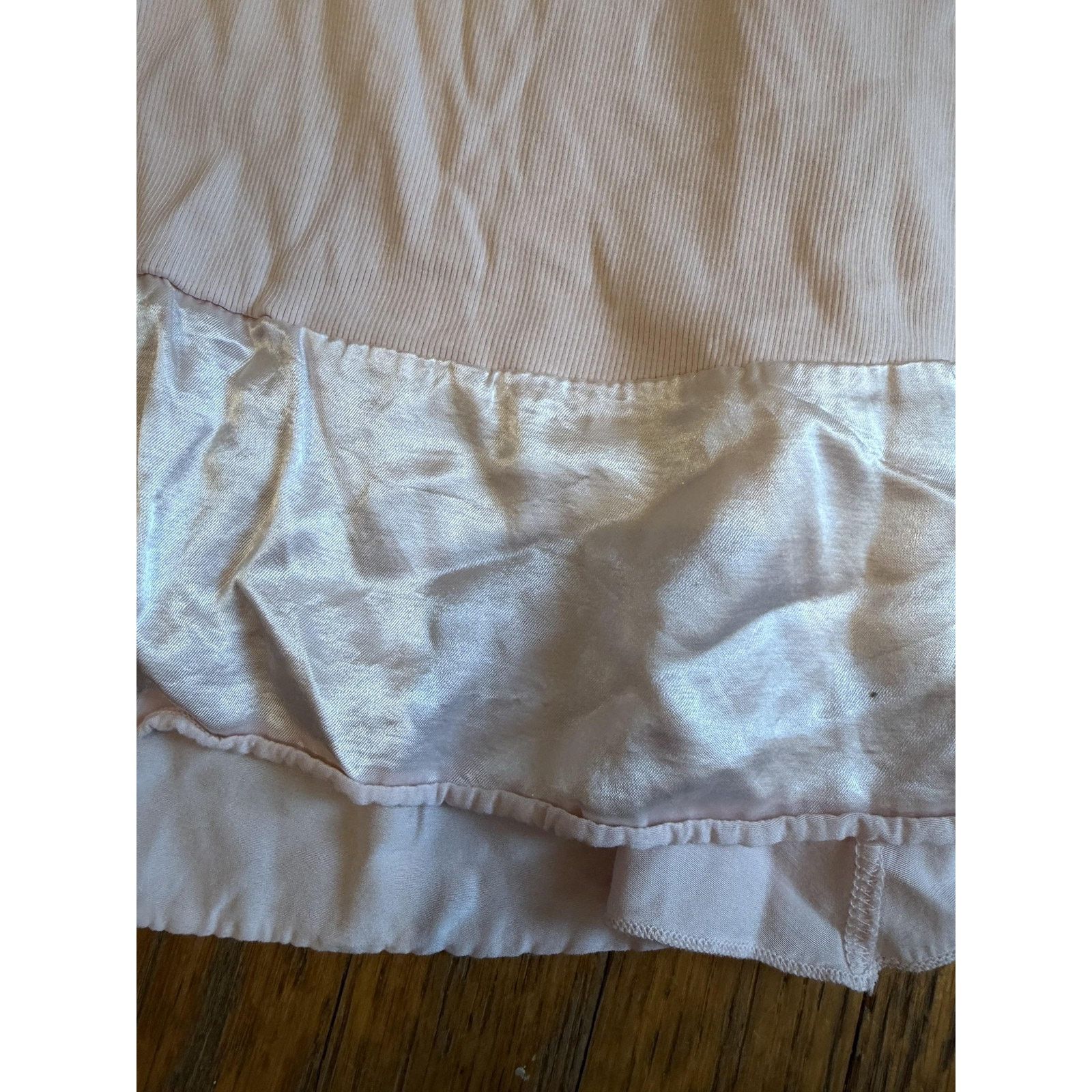 Other PJ Harlow Kiki Top Womens Medium Pink Satin Faille Trim USA Size ONE SIZE - 3 Thumbnail