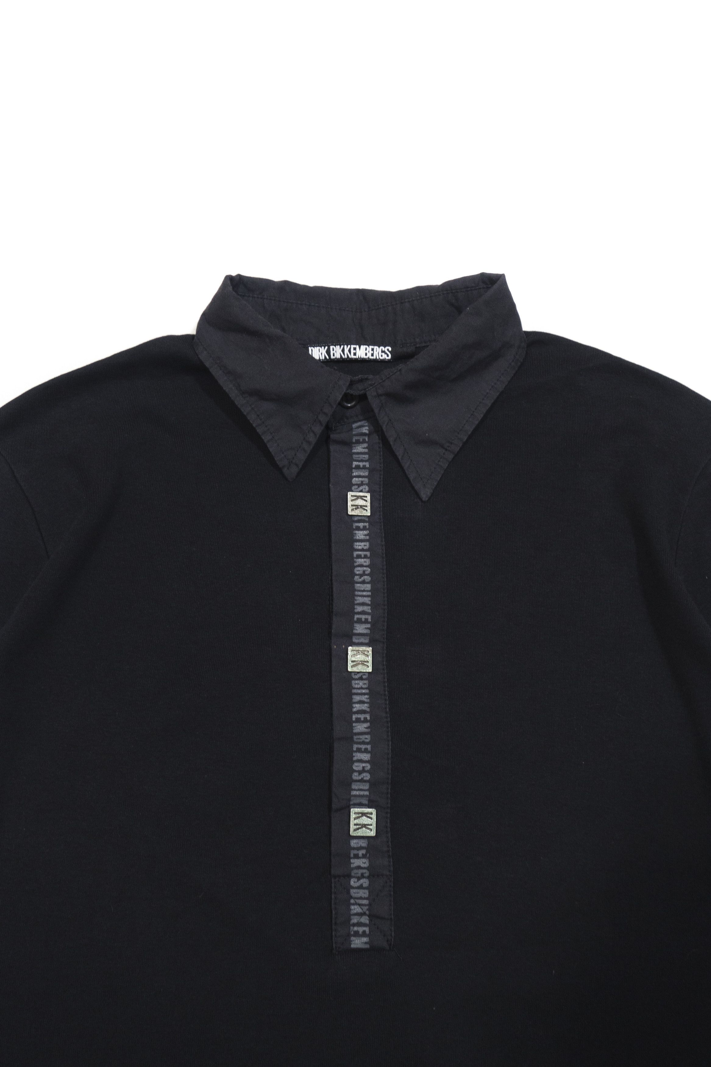 Dirk Bikkembergs 90S Logo Longsleeve Polo Vintage Size US XL / EU 56 / 4 - 3 Thumbnail