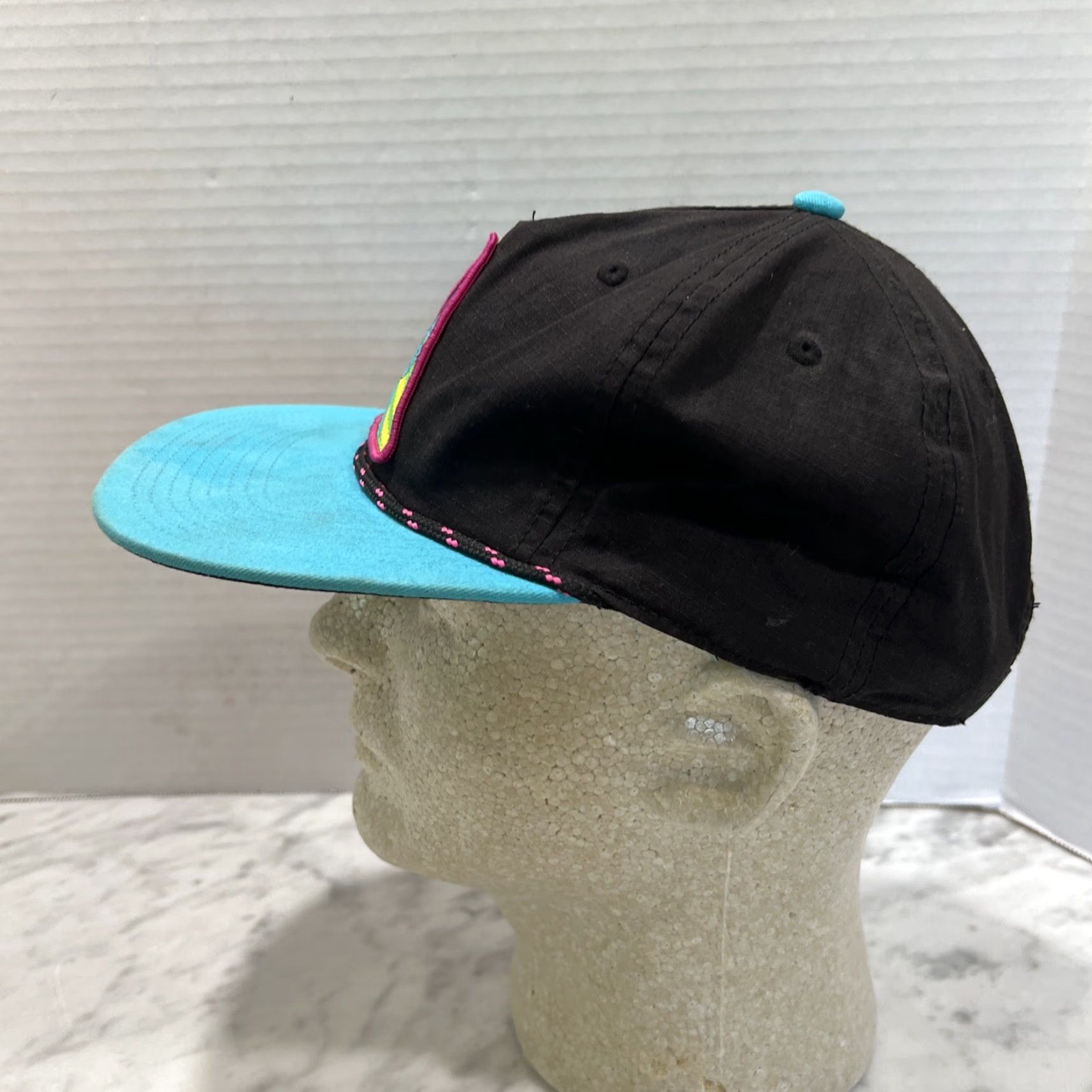 Vintage VINTAGE Rick & Morty Snapback Baseball Hat Unisex Adults One Size Black Aqua Character Patch Size ONE SIZE - 3 Thumbnail