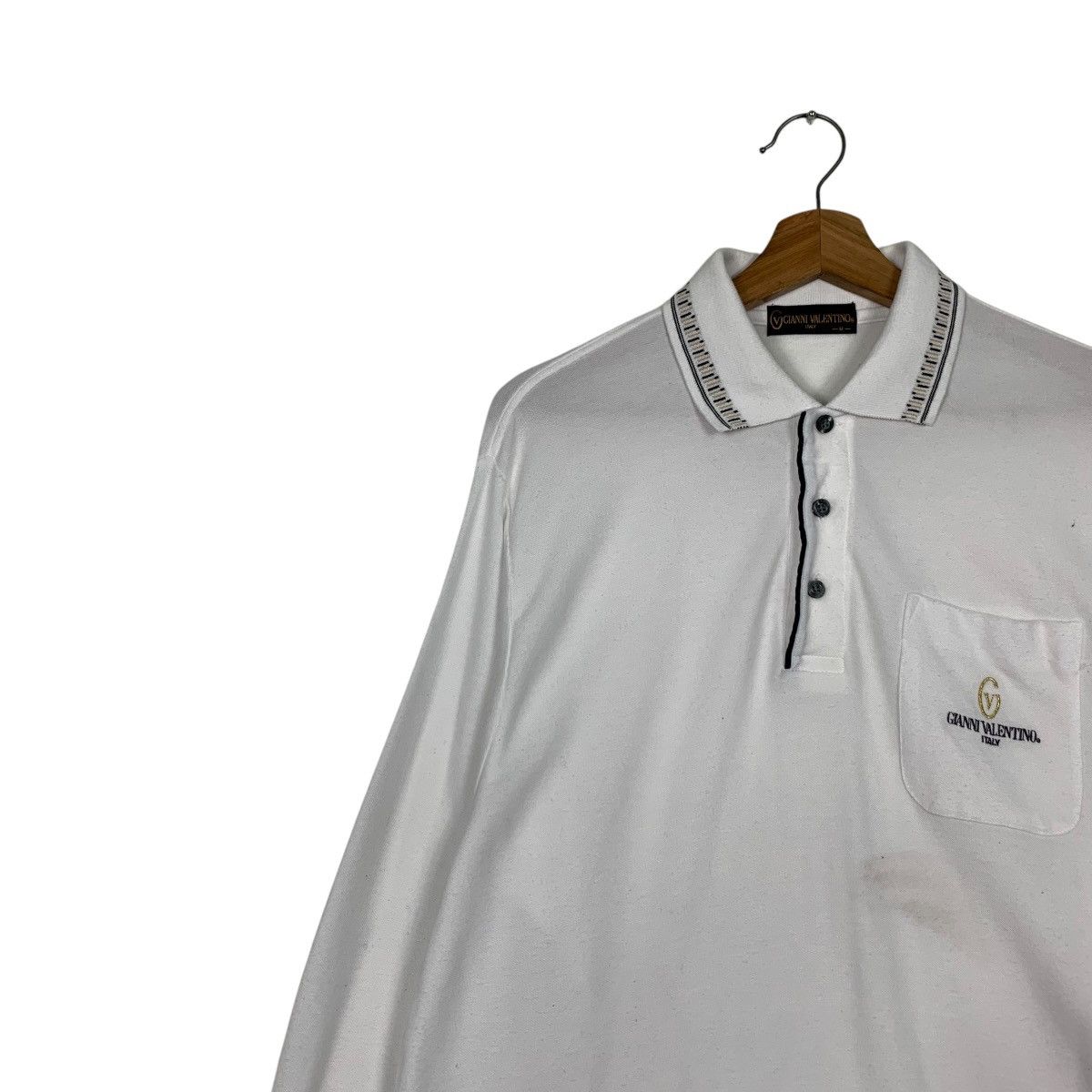 Gianni Valentino GIANNI VALENTINO Long Sleeve Polo Shirt #2322-C104 Size US M / EU 48-50 / 2 - 6 Thumbnail