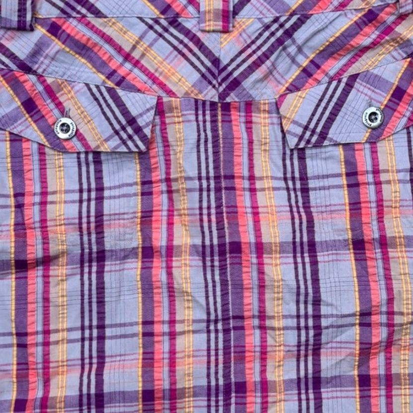 Patagonia VINTAGE Patagonia Netty Skirt Womens Sz 8 Mini Plaid Outdoor Camping Hiking Purple Pink Size 30" / US 8 / IT 44 - 5 Thumbnail