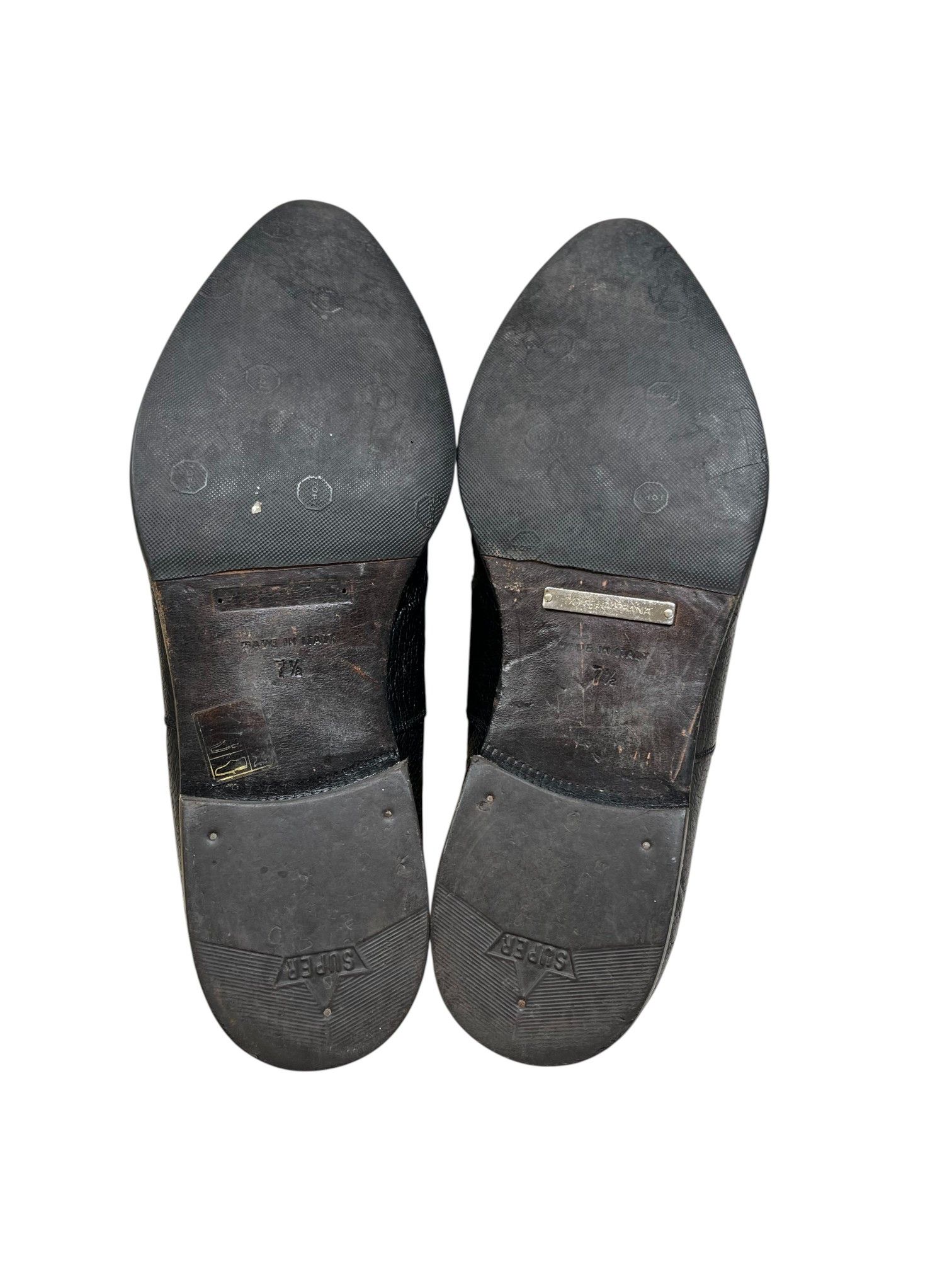 Dolce & Gabbana Dolce&Gabbana 2000's Crocodile Embossed Leather Shoes Size US 7.5 / EU 40-41 - 7 Thumbnail