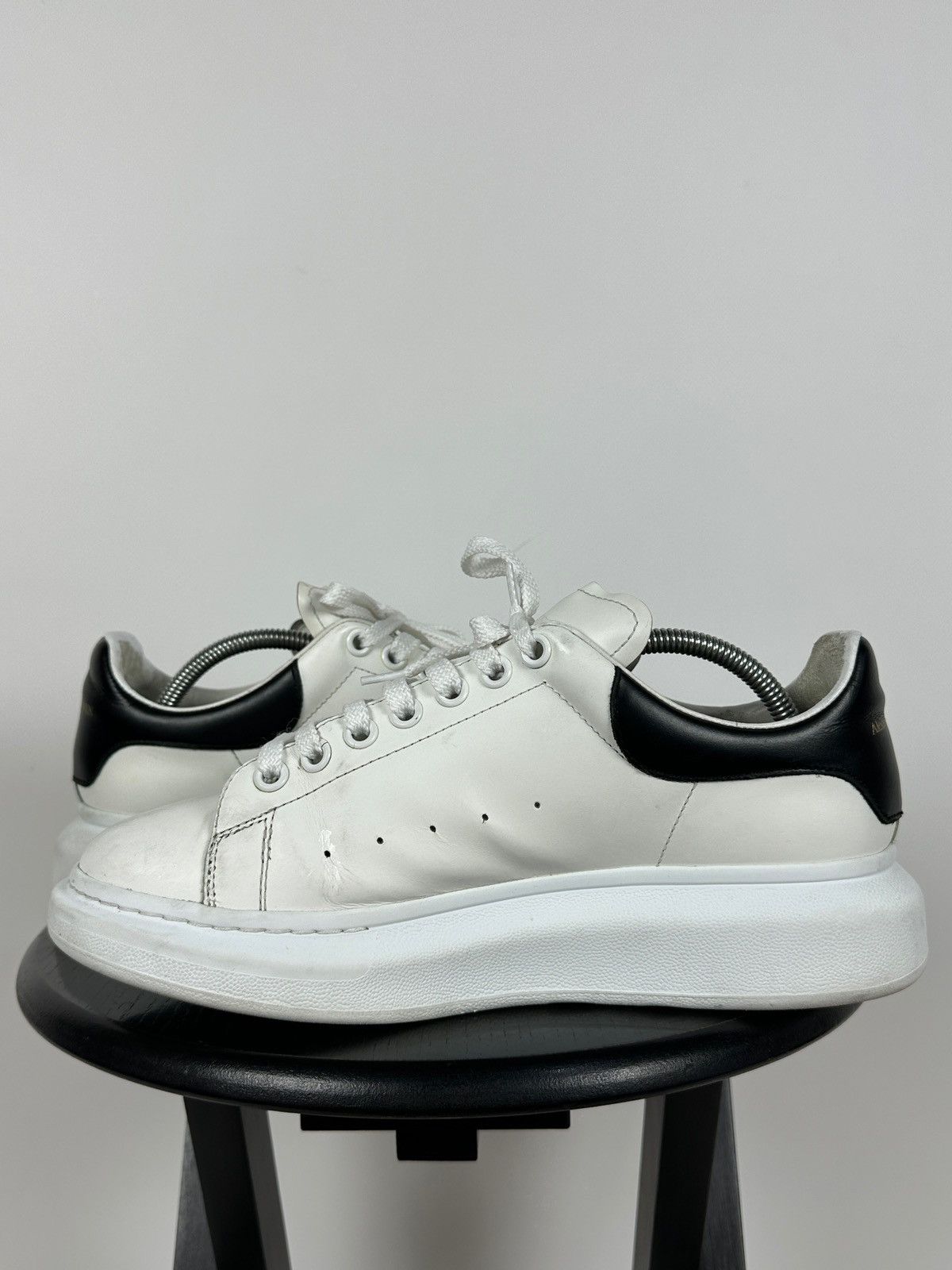 Alexander McQueen Alexander McQueen Oversized White Leather Sneakers Size US 9.5 / EU 42-43 - 8 Thumbnail