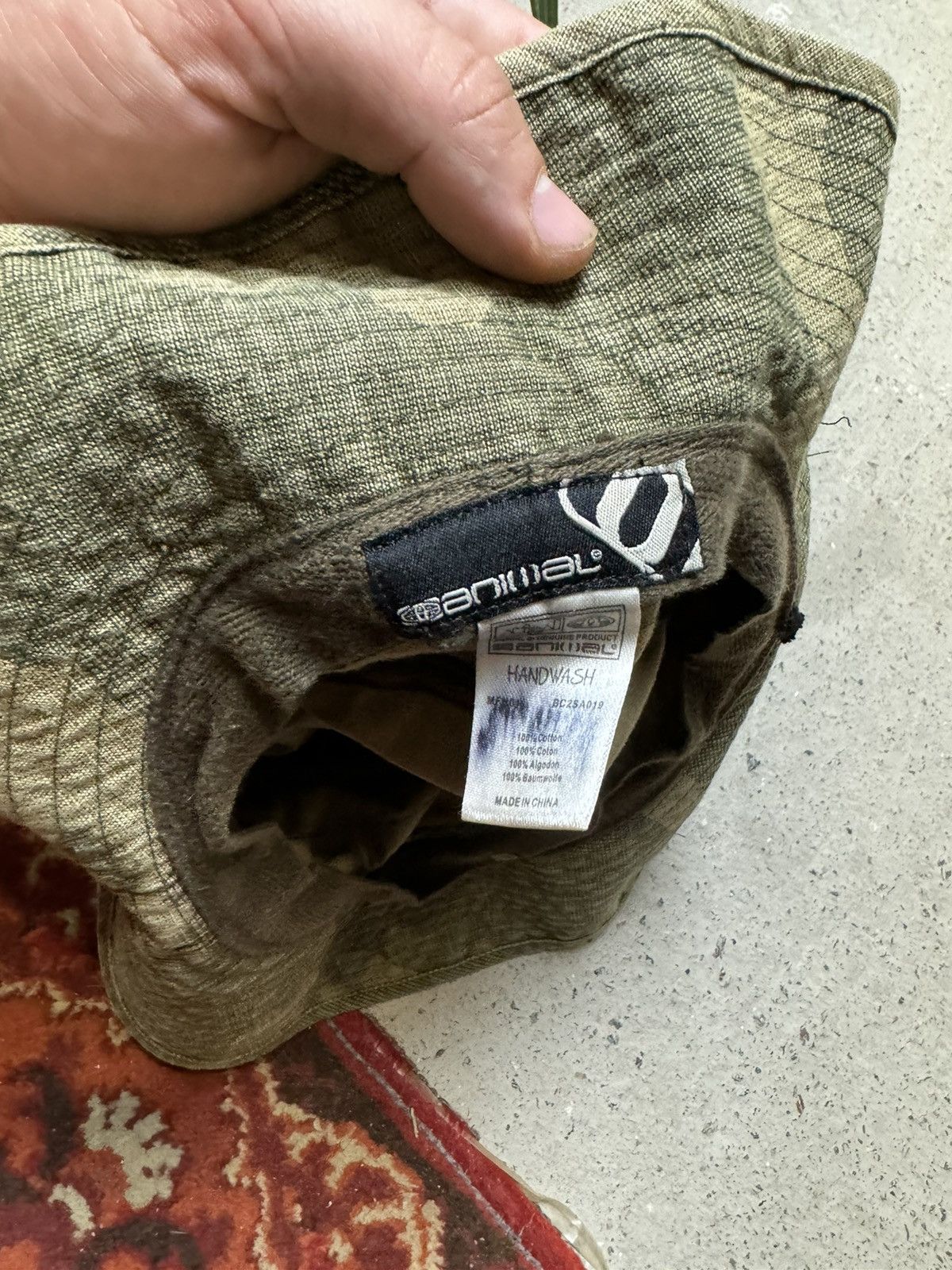 Japanese Brand × Vintage Vintage Y2K Animal Camo Carti Styl Baggy Military Bucket Hat Size ONE SIZE - 5 Thumbnail