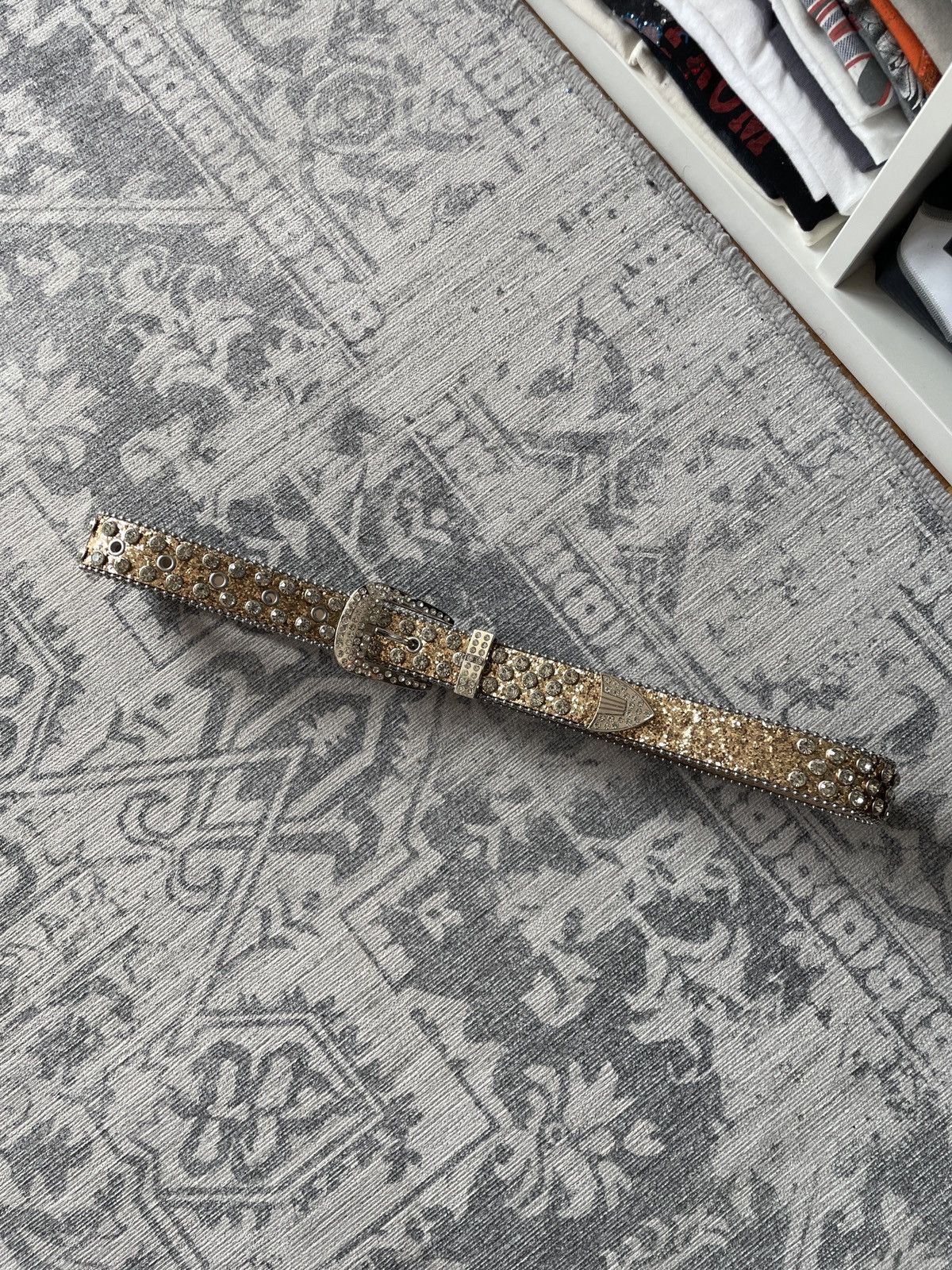 Other Y2K Vintage Avant Garde Belt Rhinestones Skulls Japanese Size ONE SIZE - 7 Thumbnail