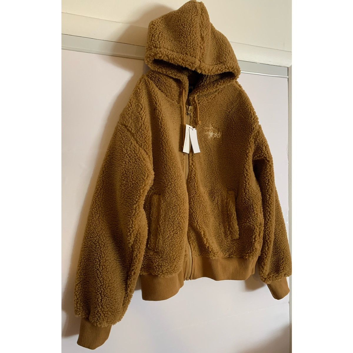 Stussy STUSSY LOGO SHERPA FLEECE HOODIE JACKET Size US S / EU 44-46 / 1 - 11 Thumbnail
