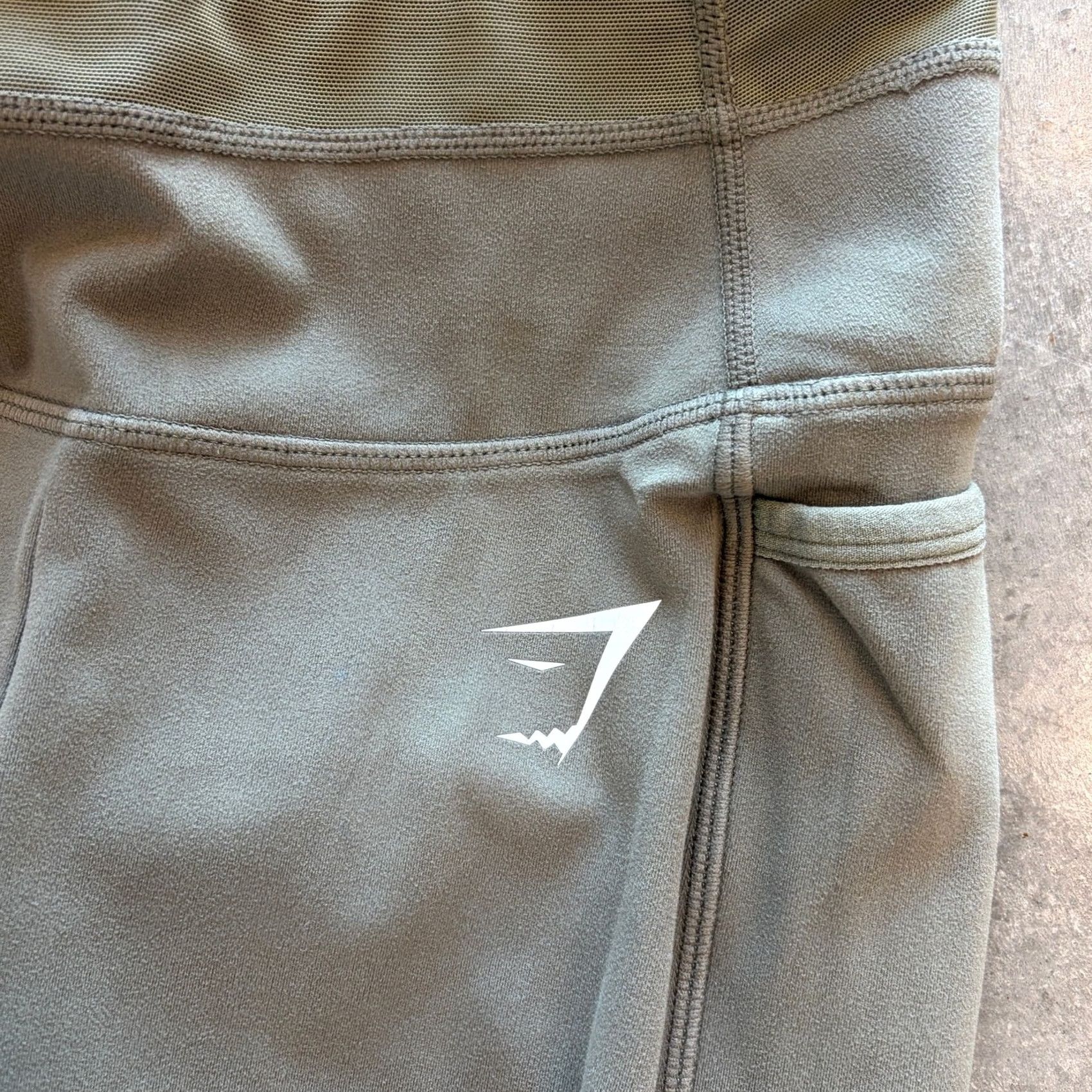 Gymshark VINTAGE Gymshark Legging Women XS Olive Green Full Length Athletic Workout Ankle Style, Regular, Green, Women's XS Size 26" / US 2 / IT 38 - 3 Thumbnail