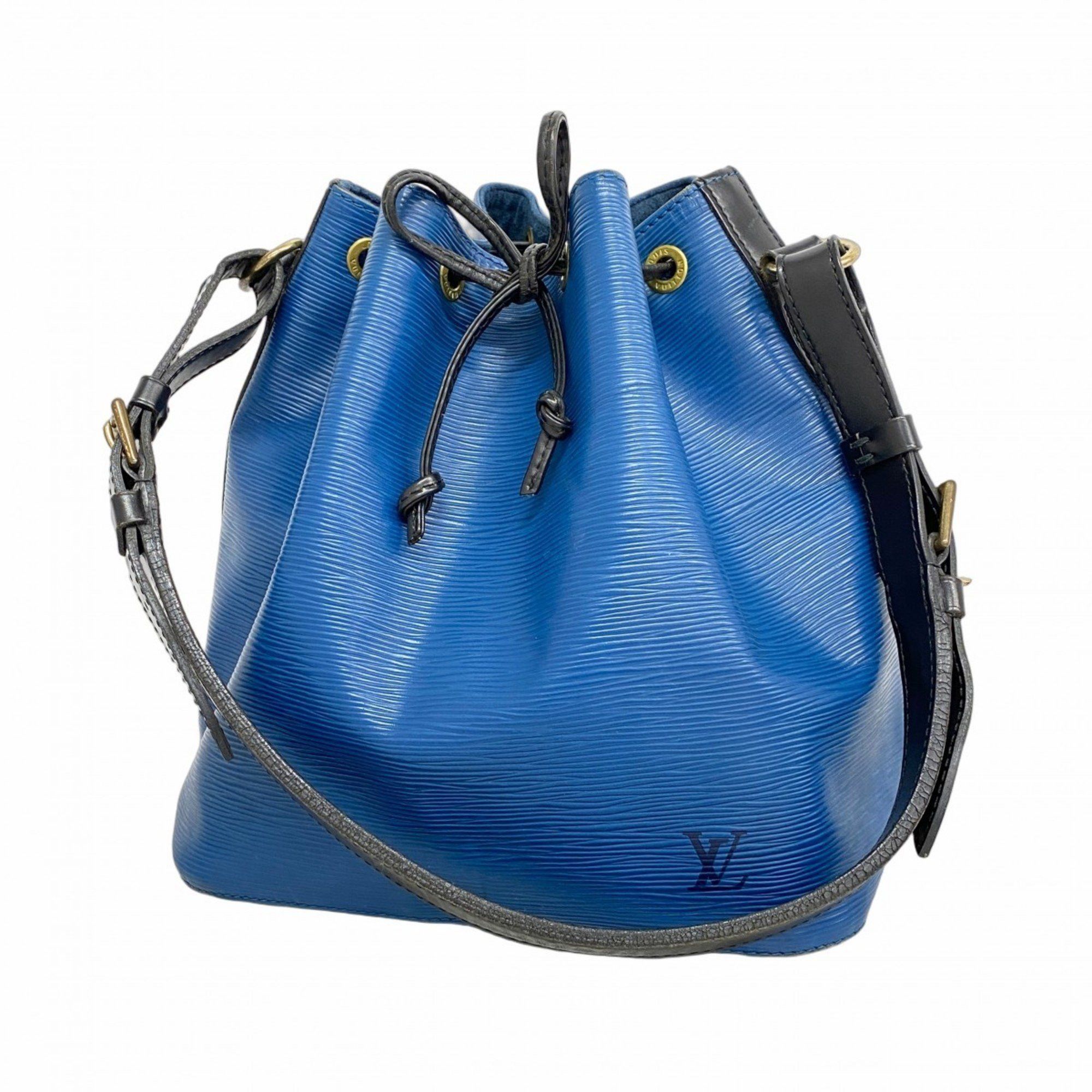 Louis Vuitton Shoulder Bag Epi Bicolor Petit Noe M44152 Toledo Blue Noir Ladies, Women's