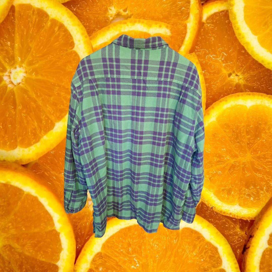L.L. Bean L.L. Bean Traditional Fit Green and Blue Insulated Flannel J Size US XL / EU 56 / 4 - 4 Thumbnail