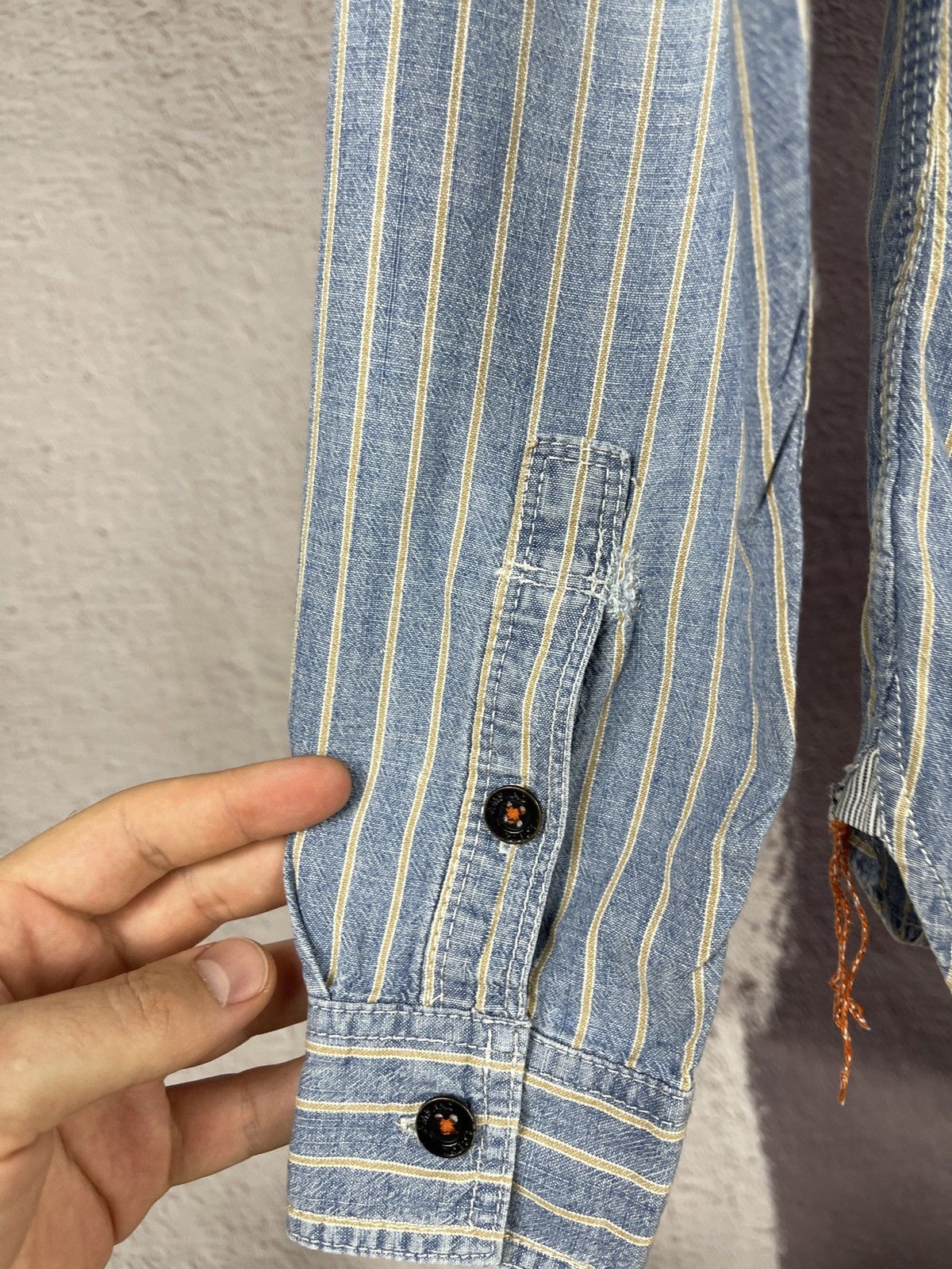 Scotch & Soda Scotch & Soda Rise’n Shine denim striped faded distressed Size US M / EU 48-50 / 2 - 17 Thumbnail