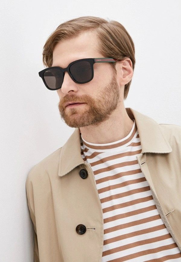 Gucci NEW Gucci GG0847SK 001 Grey Square Unisex Sunglasses Size ONE SIZE - 12 Thumbnail