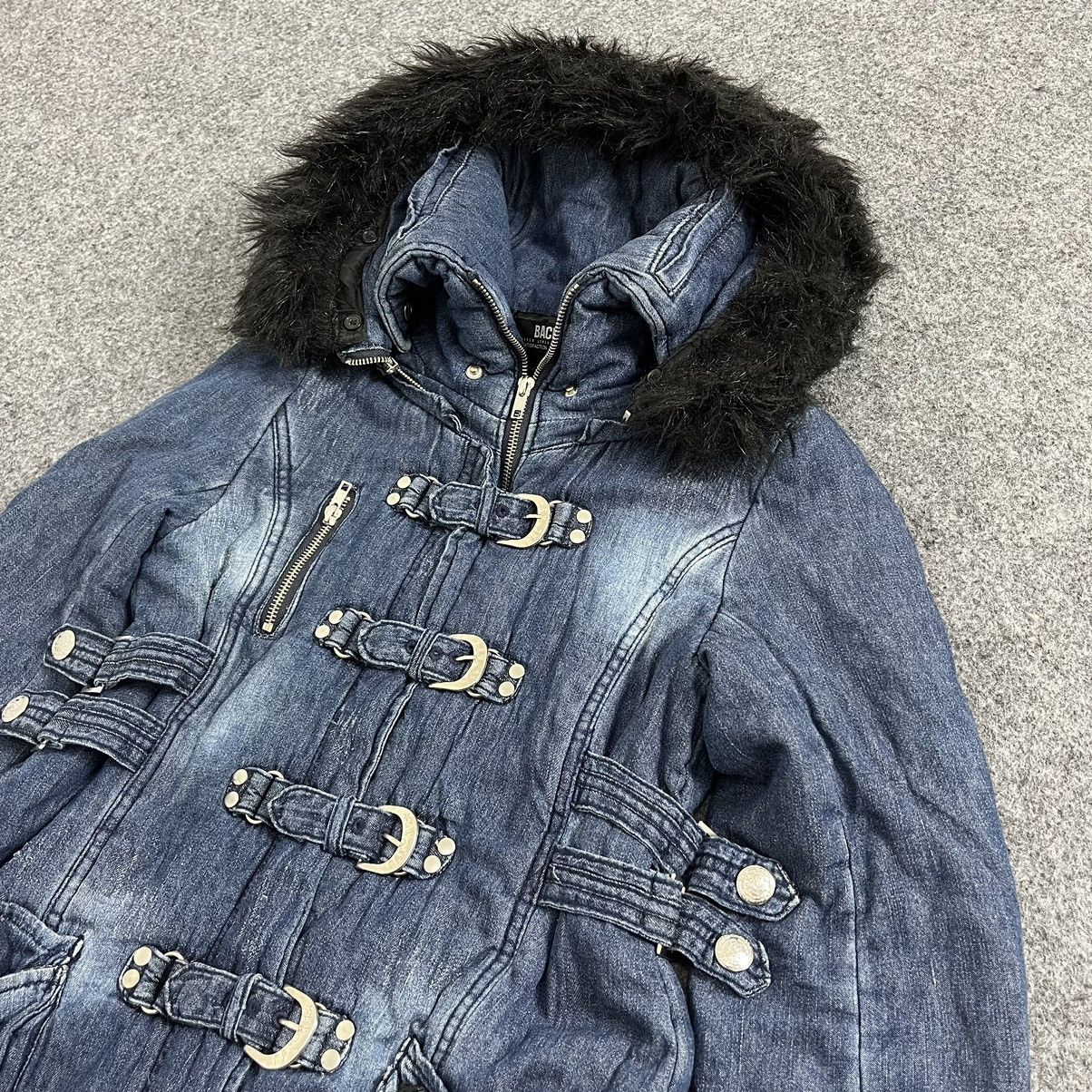 If Six Was Nine × In The Attic × Japanese Brand Backs Fur Mohair Blue Denim Jacket Pocket Size US M / EU 48-50 / 2 - 2 Thumbnail