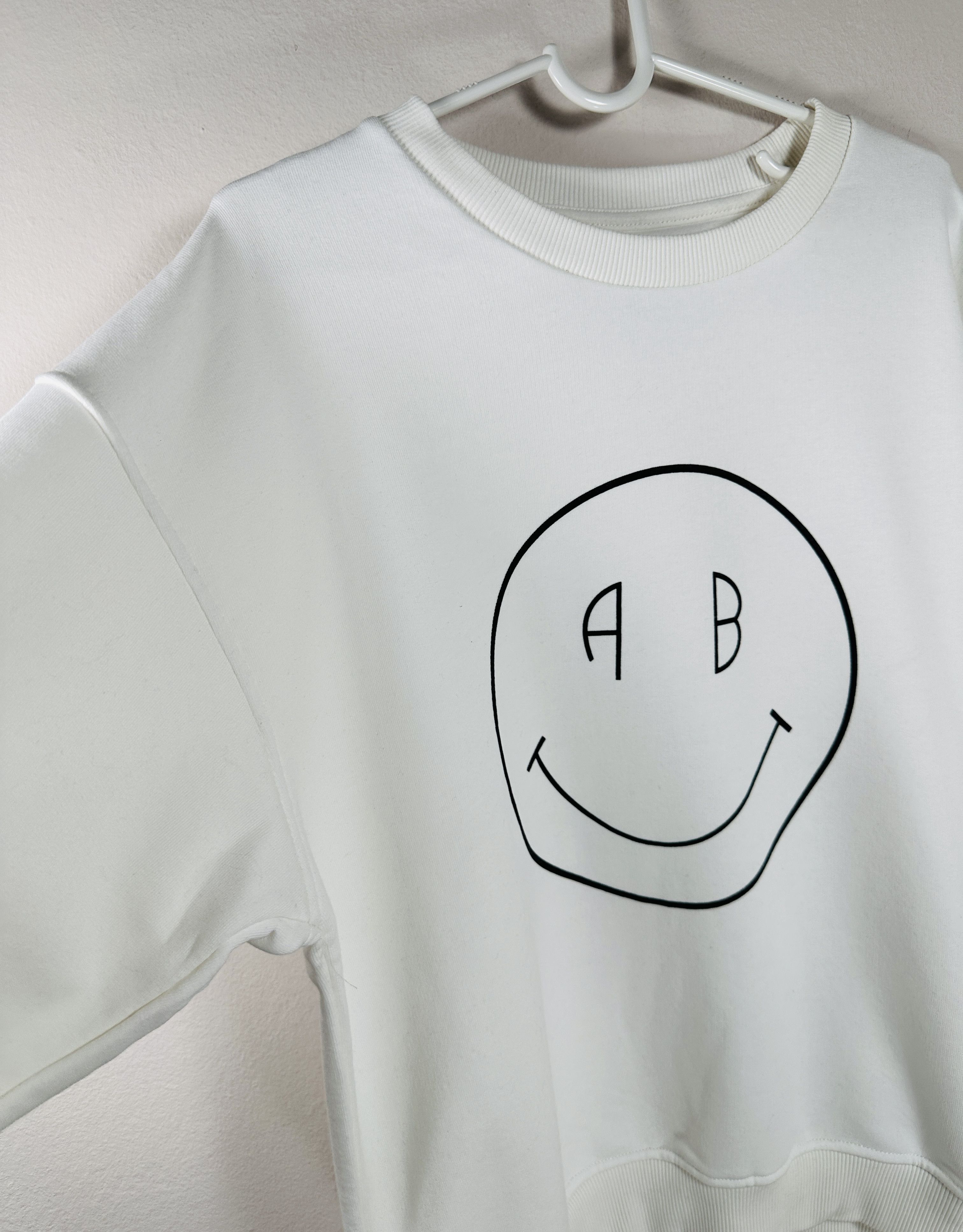 Anine Bing Cute Smile Logo White Sweatshirt Size L / US 10 / IT 46 - 3 Thumbnail