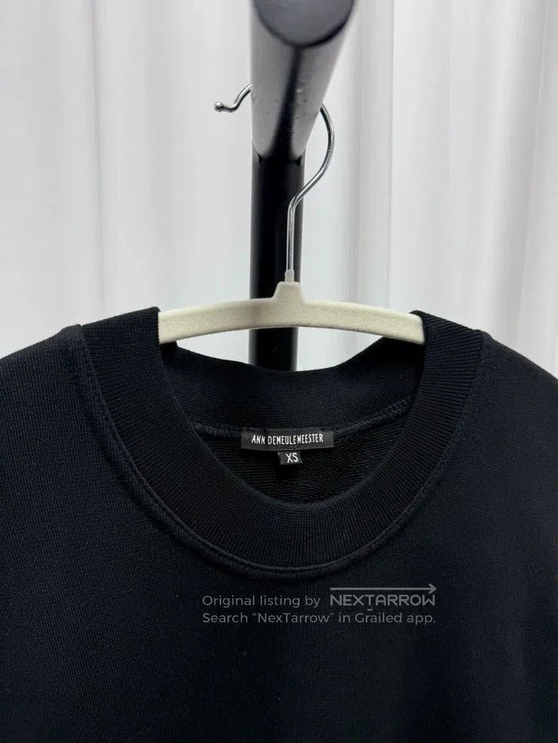 Ann Demeulemeester Black Oversized Sweatshirt with Mesh Sleeves. Size US M / EU 48-50 / 2 - 5 Thumbnail