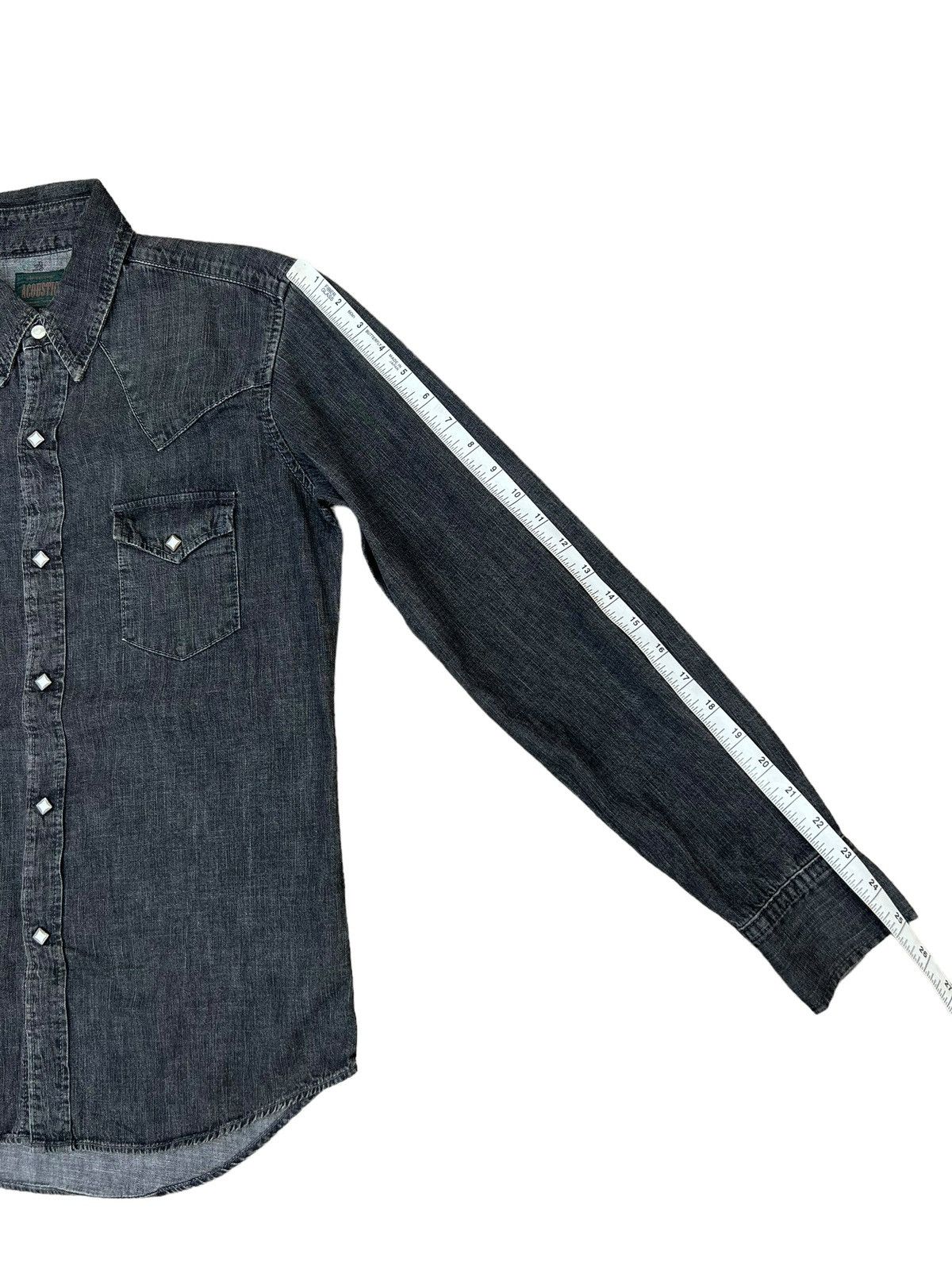 Vintage Vintage Acoustic Japan Faded Black Denim Western Shirt Size US M / EU 48-50 / 2 - 5 Thumbnail