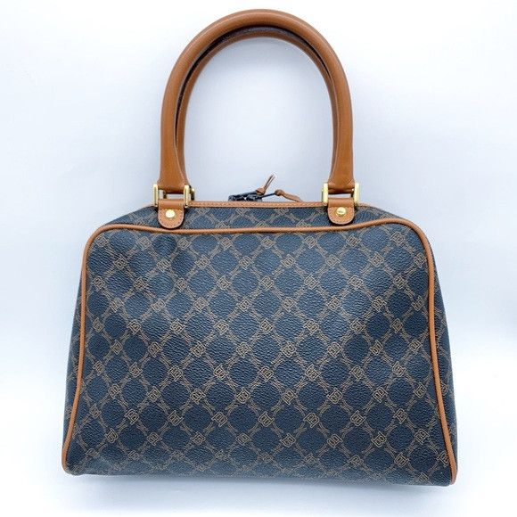 Bally Vintage Bally Monogram Satchel Handbag in Brown and Tan Size ONE SIZE - 3 Thumbnail