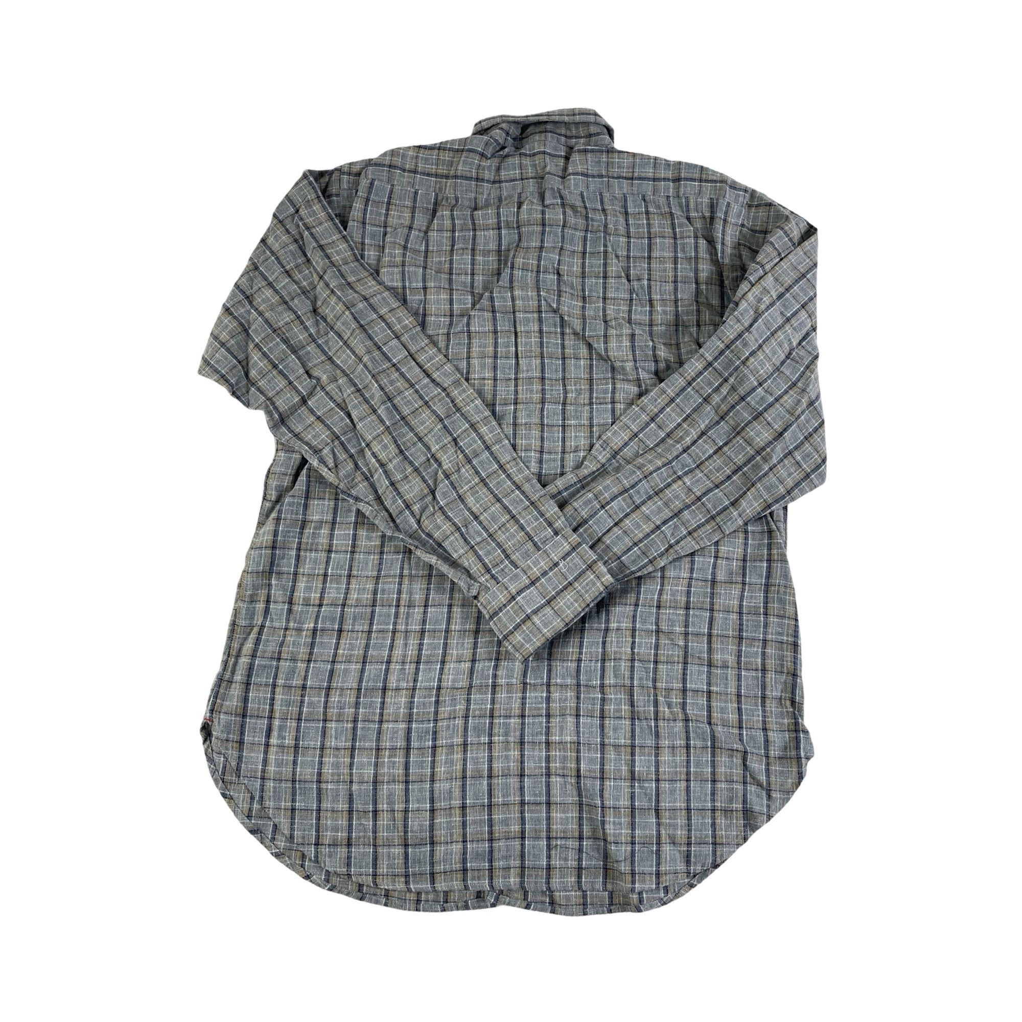 Christian Dior Monsieur Vintage Christian Dior Blue Plaid Shirt Mens Large Size US L / EU 52-54 / 3 - 5 Thumbnail